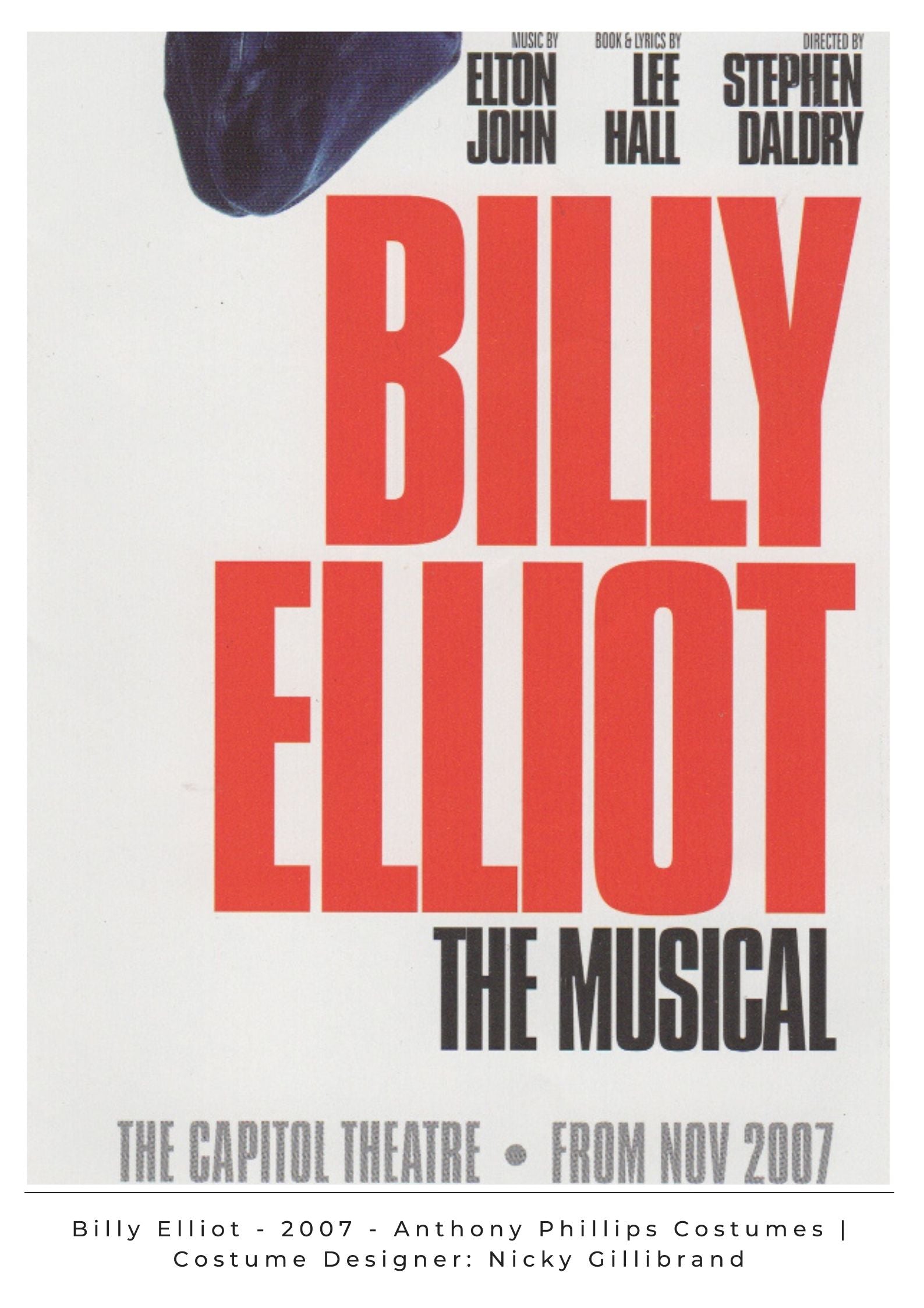 Billy Elliot The Musical Entertainment Industry Theatre Movie Work Costume Construction Work Seamstress Draper
