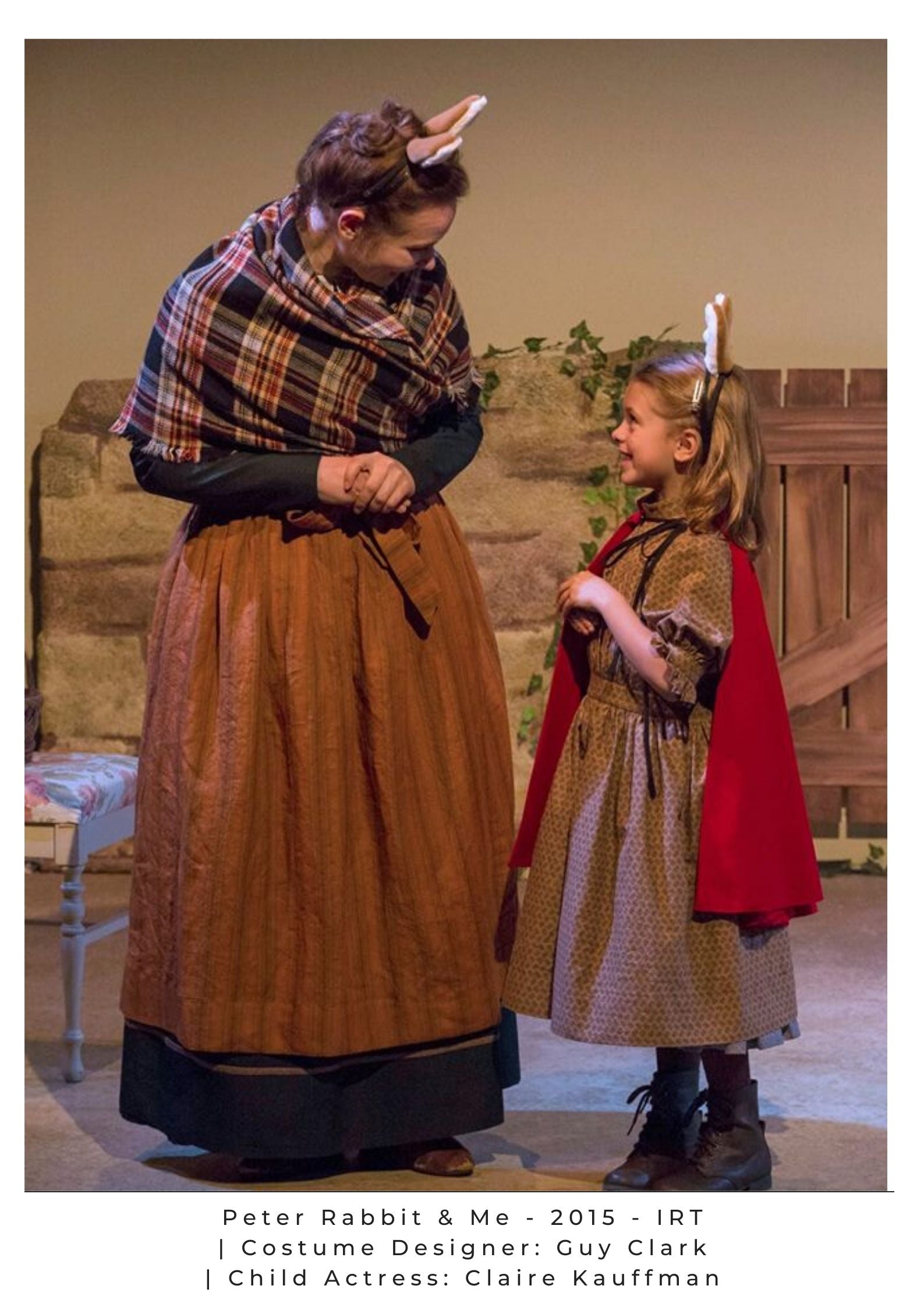 Peter Rabbit & Me IRT Entertainment Industry Theatre Movie Work Costume Construction Work Seamstress Draper