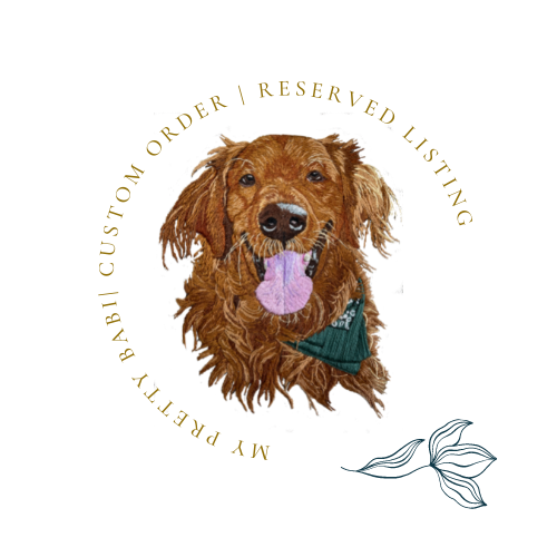 Reserved Listing for Manika Ward | Embroidery Custom Pet Portrait + Wedding Flowers Portrait | Brooch + Mini Hoop