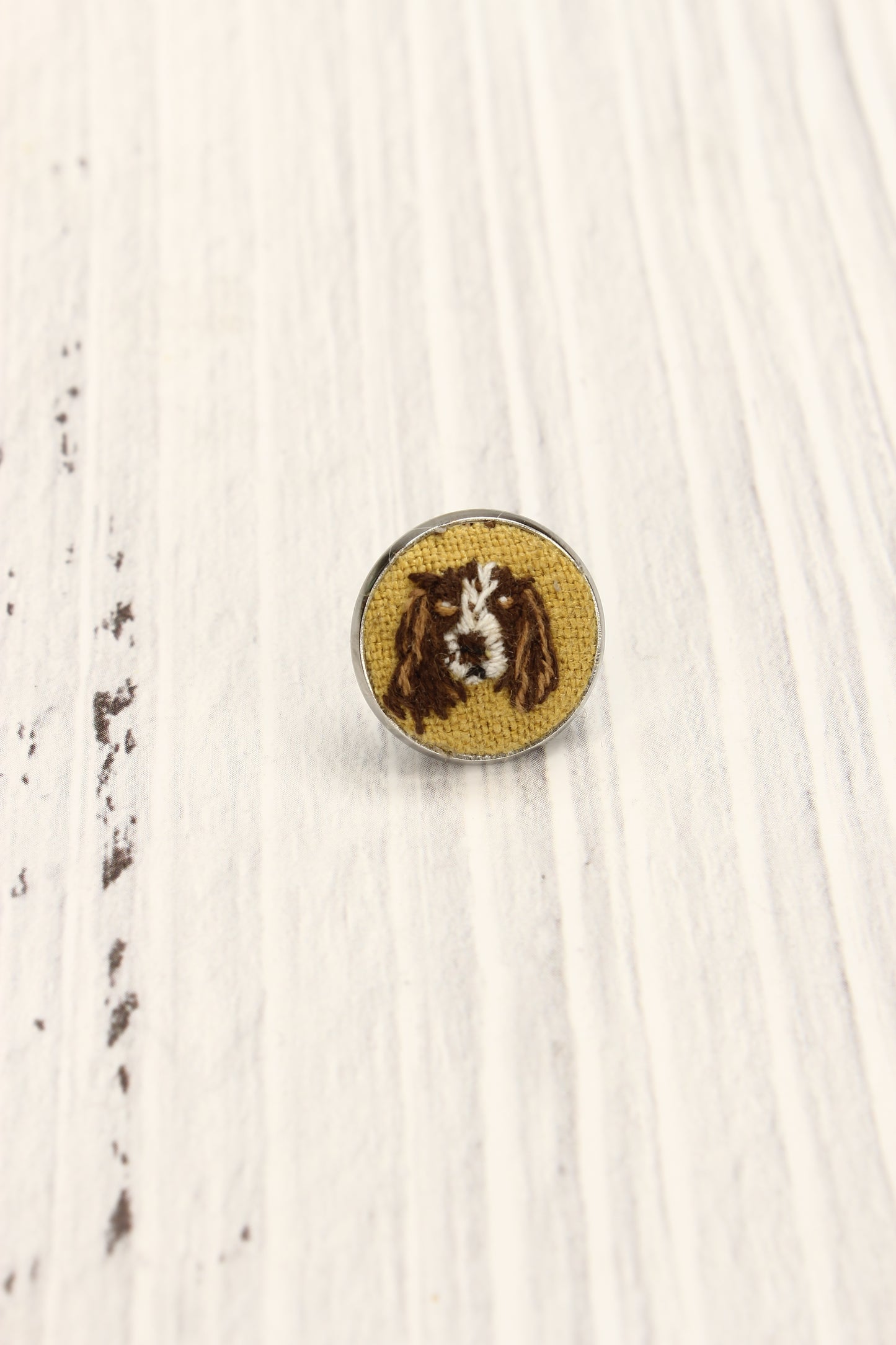 Embroidery Springer Spaniel Studs Earrings