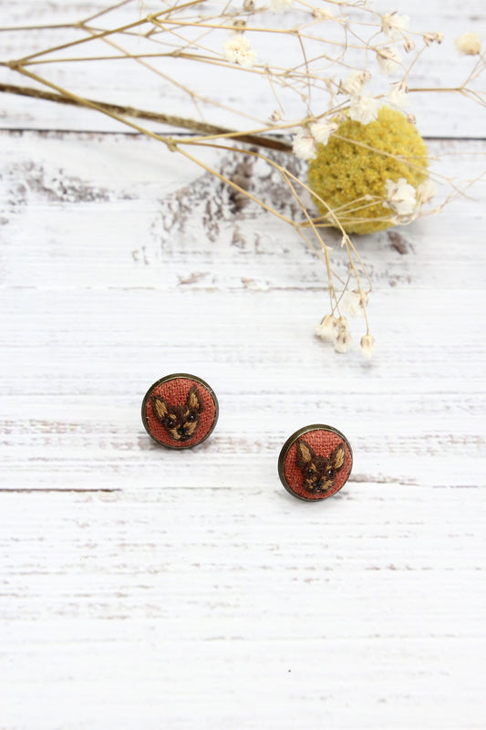 Embroidery Chihuahua Studs #221