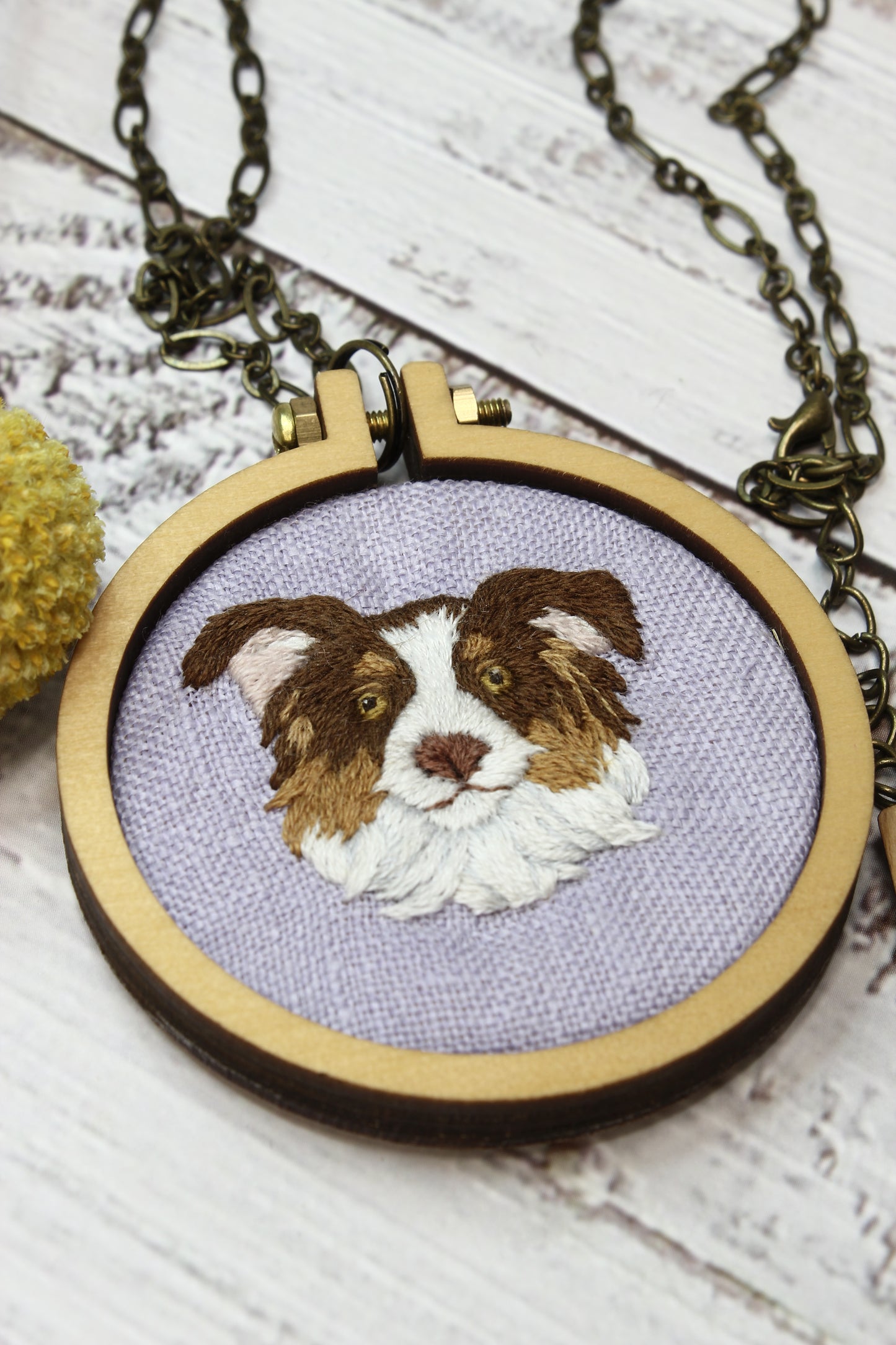 Embroidery Aussie Shepherd Necklace