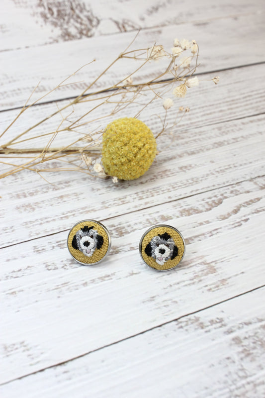 Embroidery Bernedoodle Studs #5