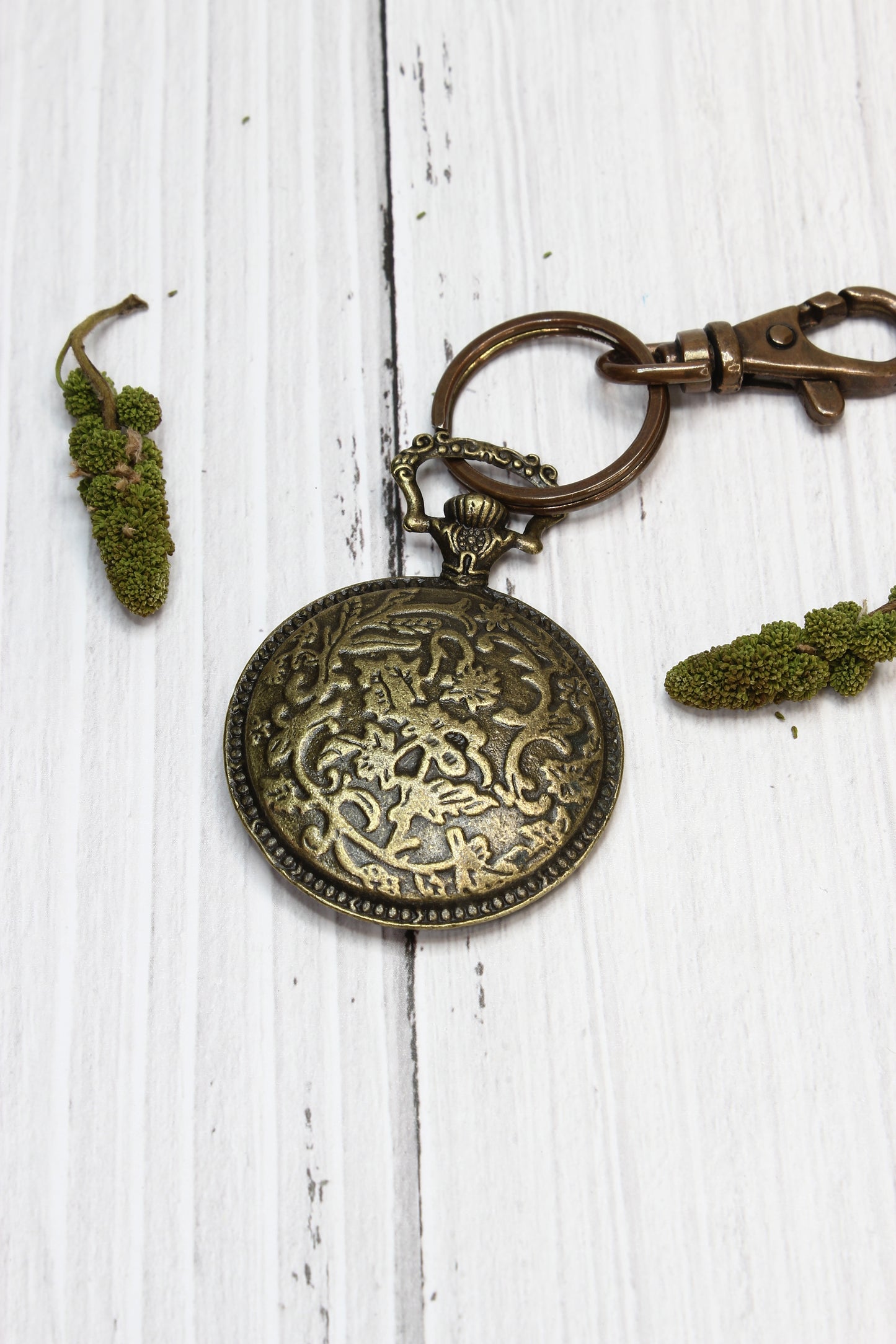 Embroidery Cat | Antique Watch Keyring