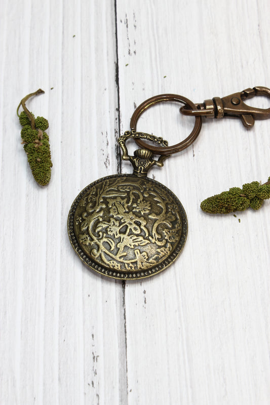 Embroidery Cat | Antique Watch Keyring