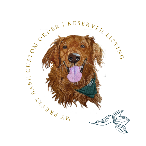 Reserved Listing for Gabe Del Pino | Embroidery Custom Pet Portrait | Molly