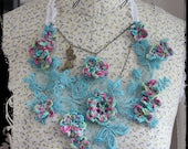 My Pretty Babi Lace and Crochet Flower Necklace