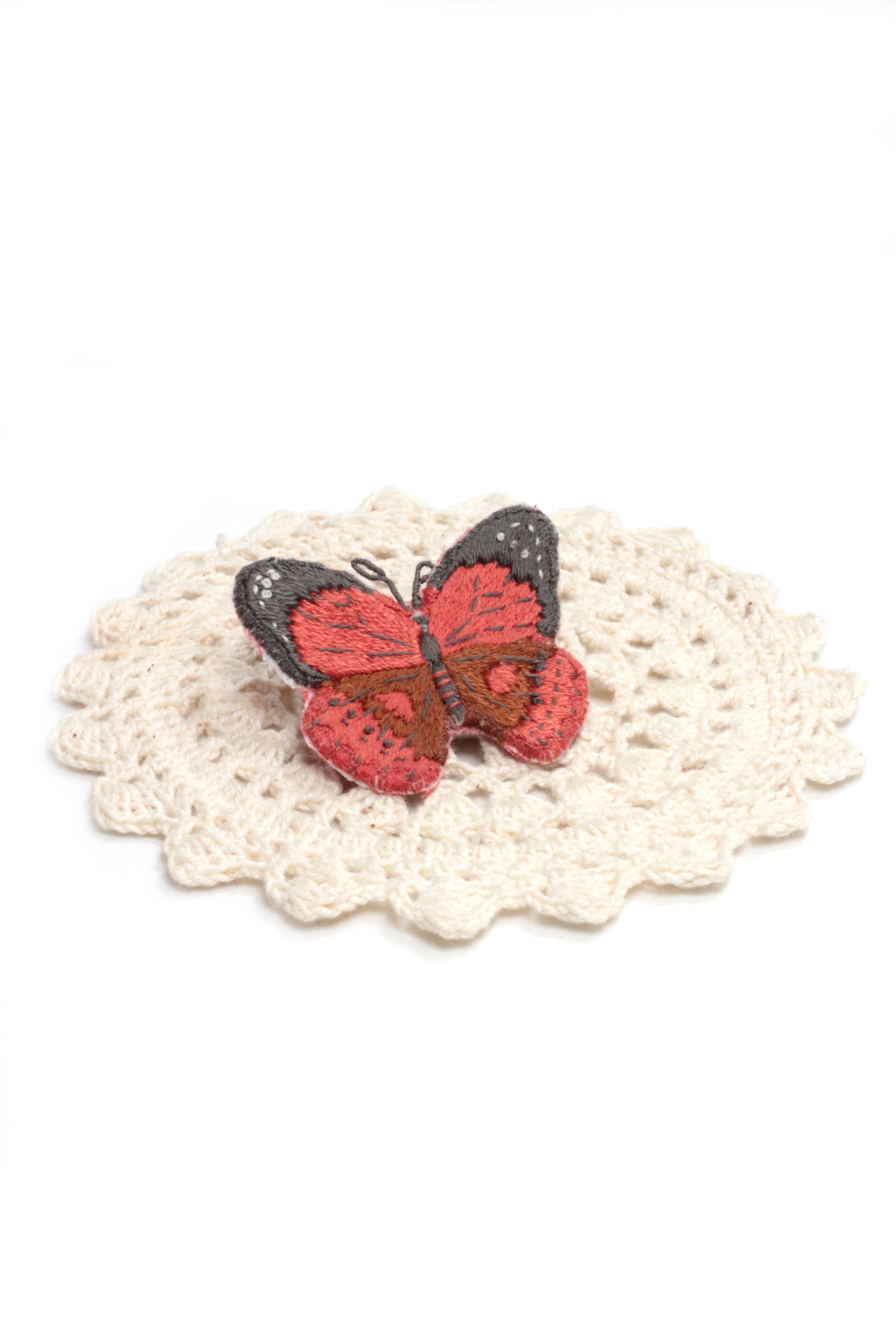 Embroidery Butterfly Brooch