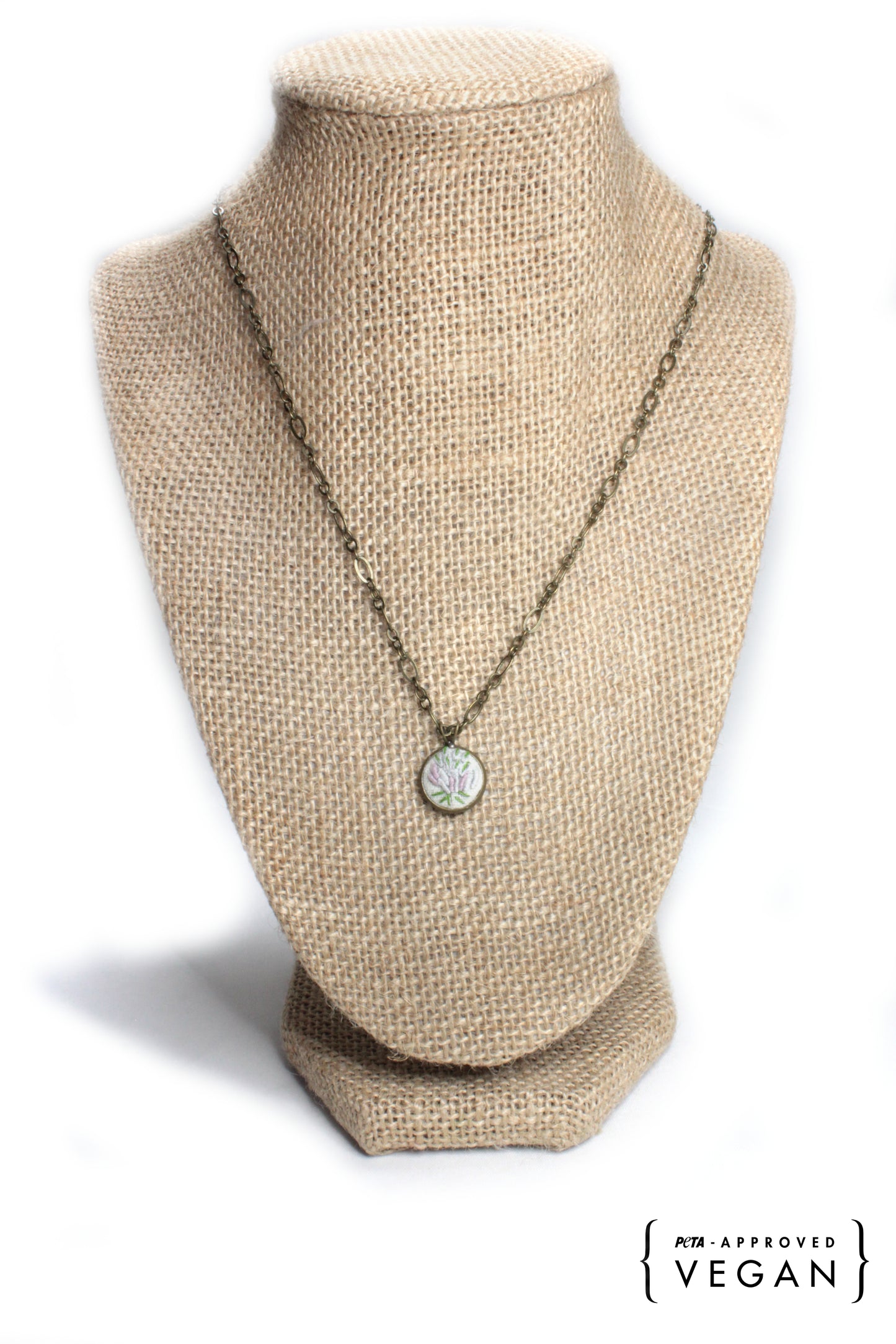 Embroidery Lilac Flower Necklace