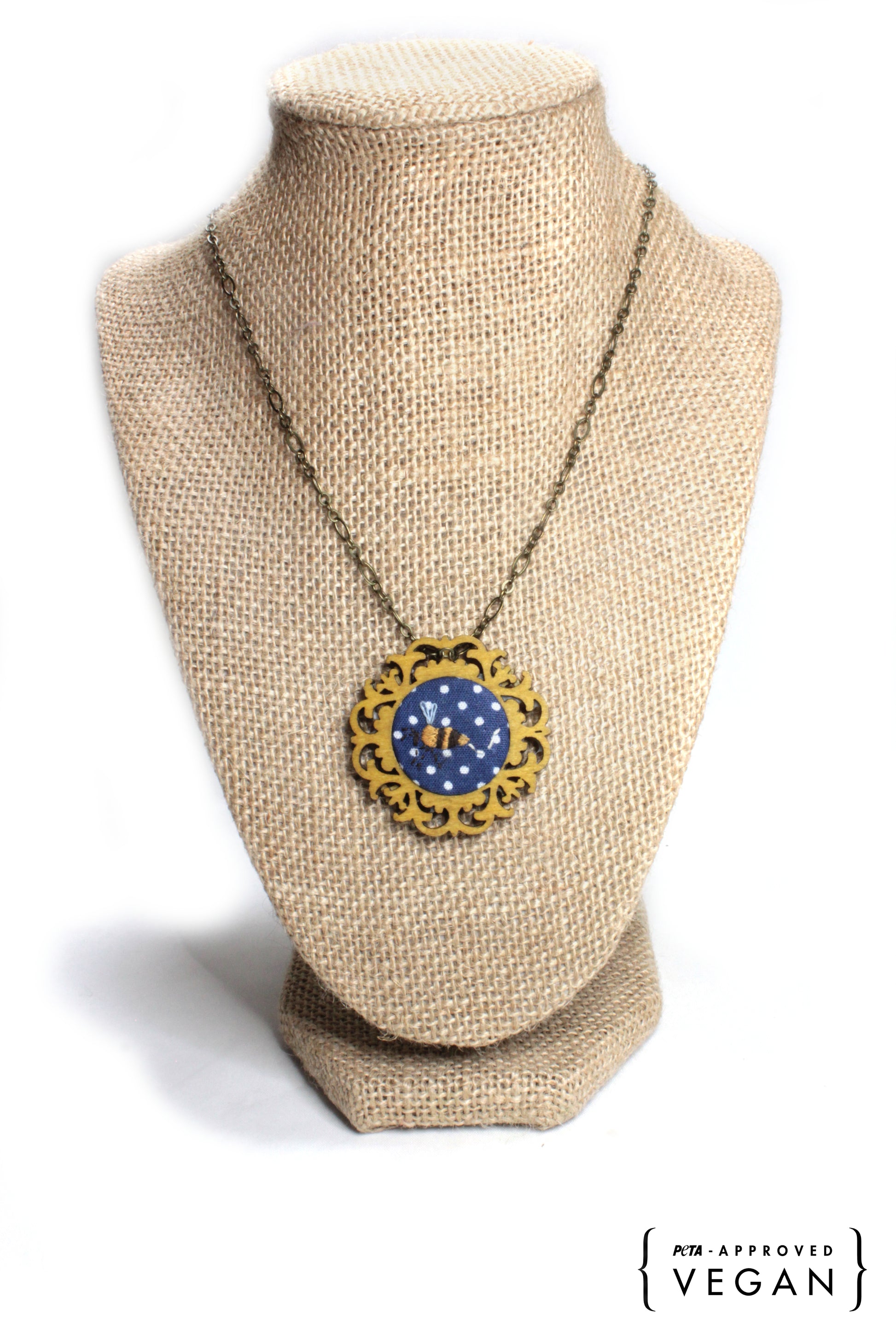 Embroidery Bee Necklace