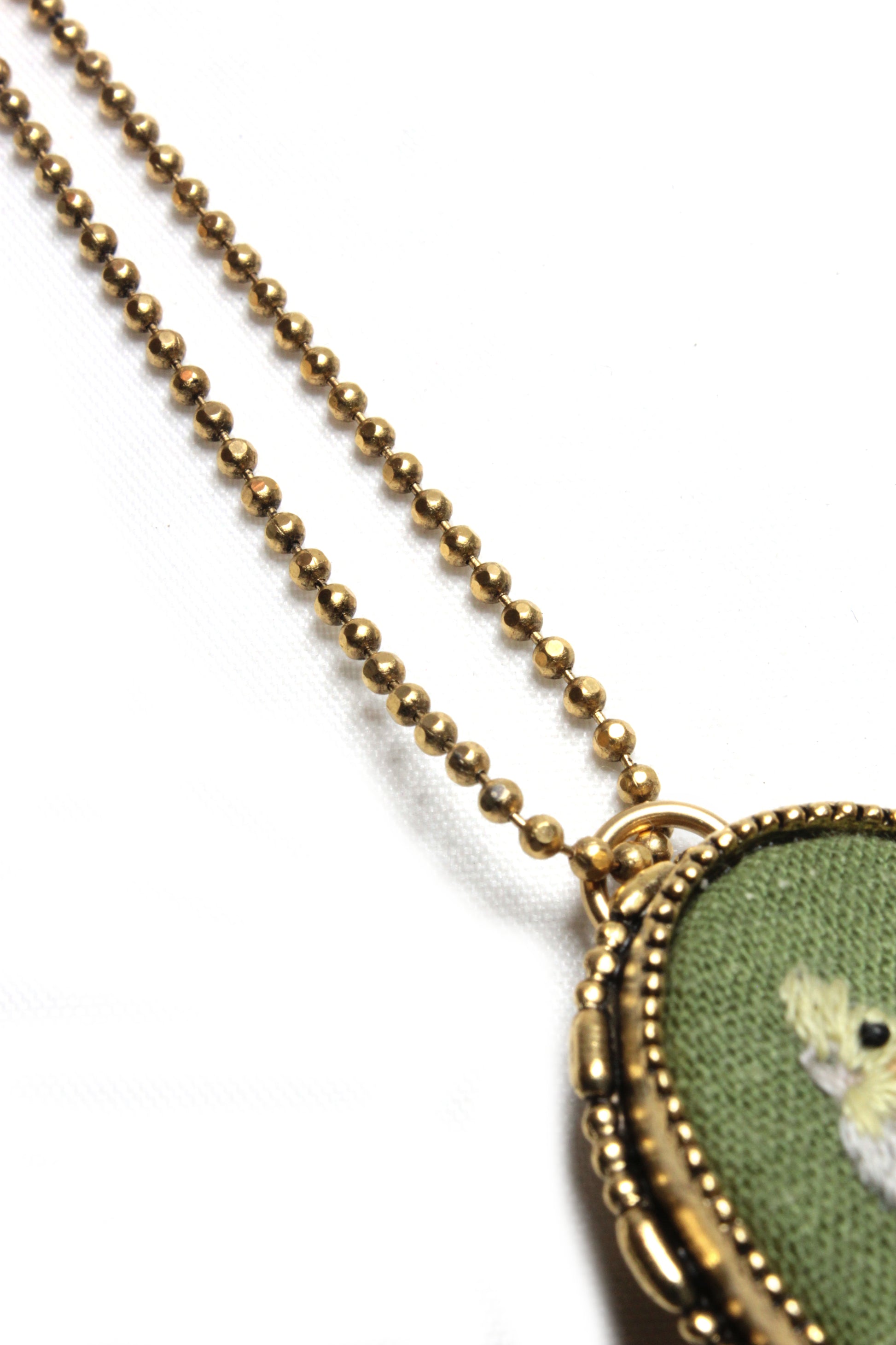 Embroidery Cockatiel Necklace/Brooch