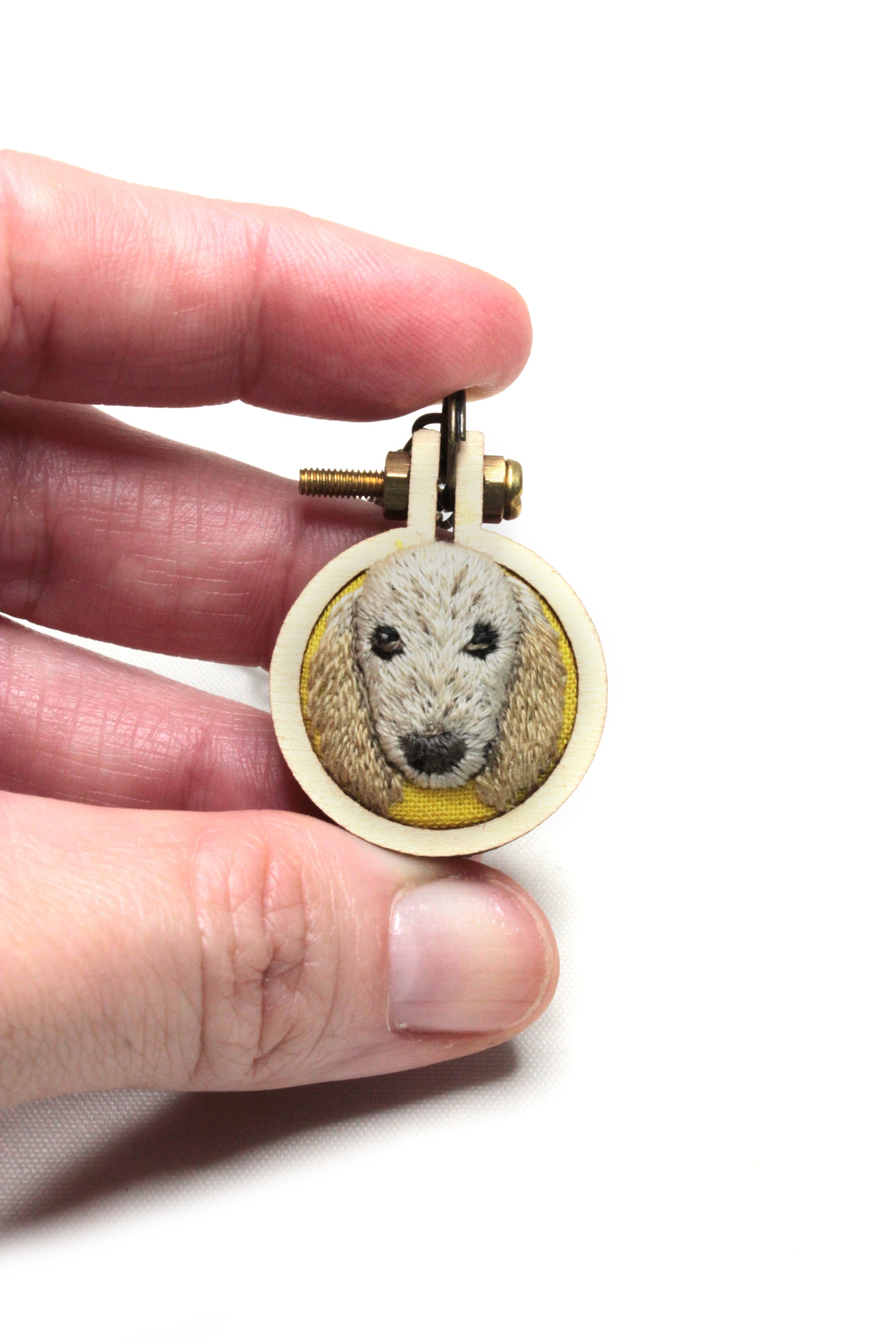 Embroidery Dachshund Necklace