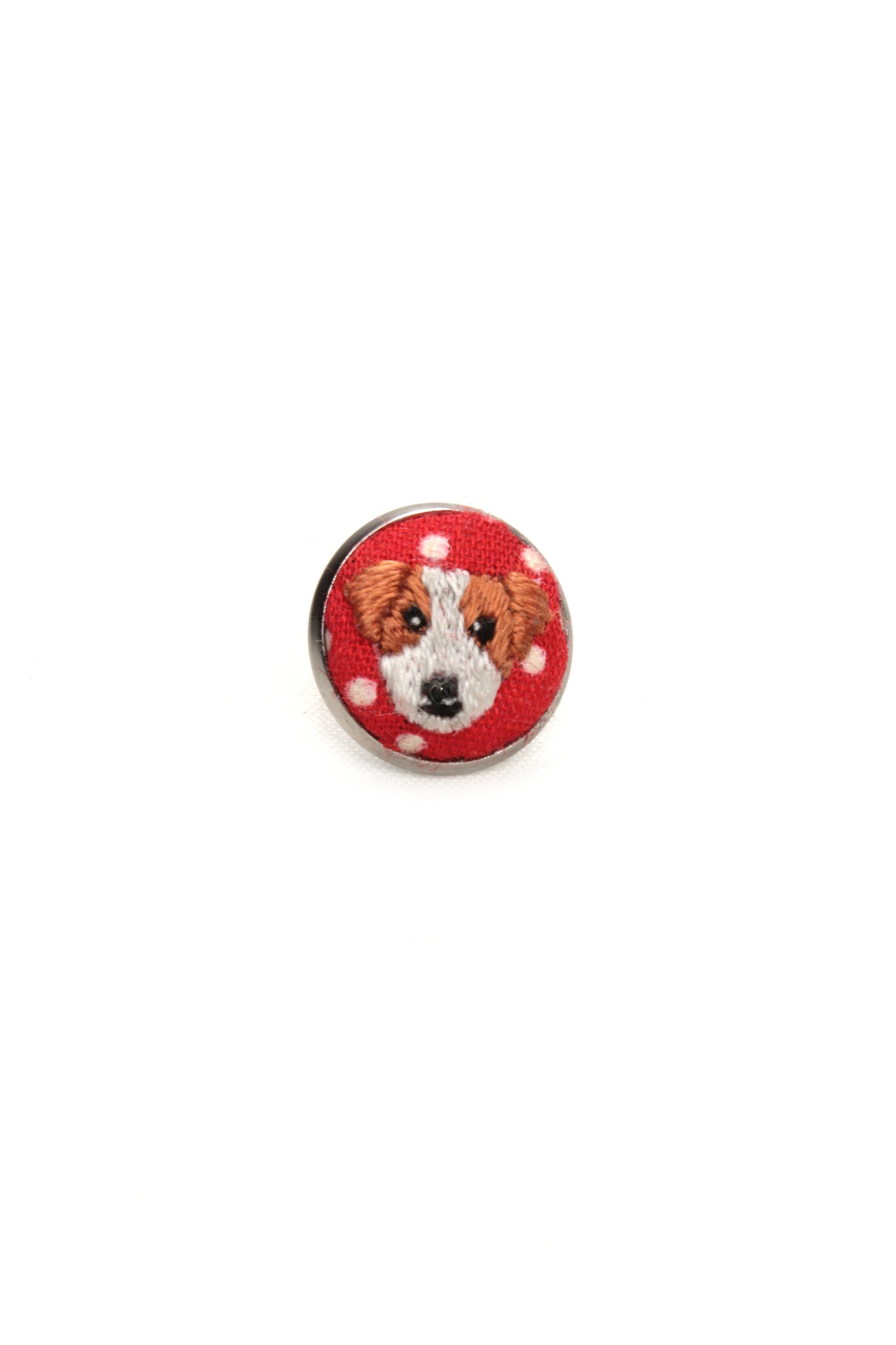 Embroidery Jack Russell Studs Earrings