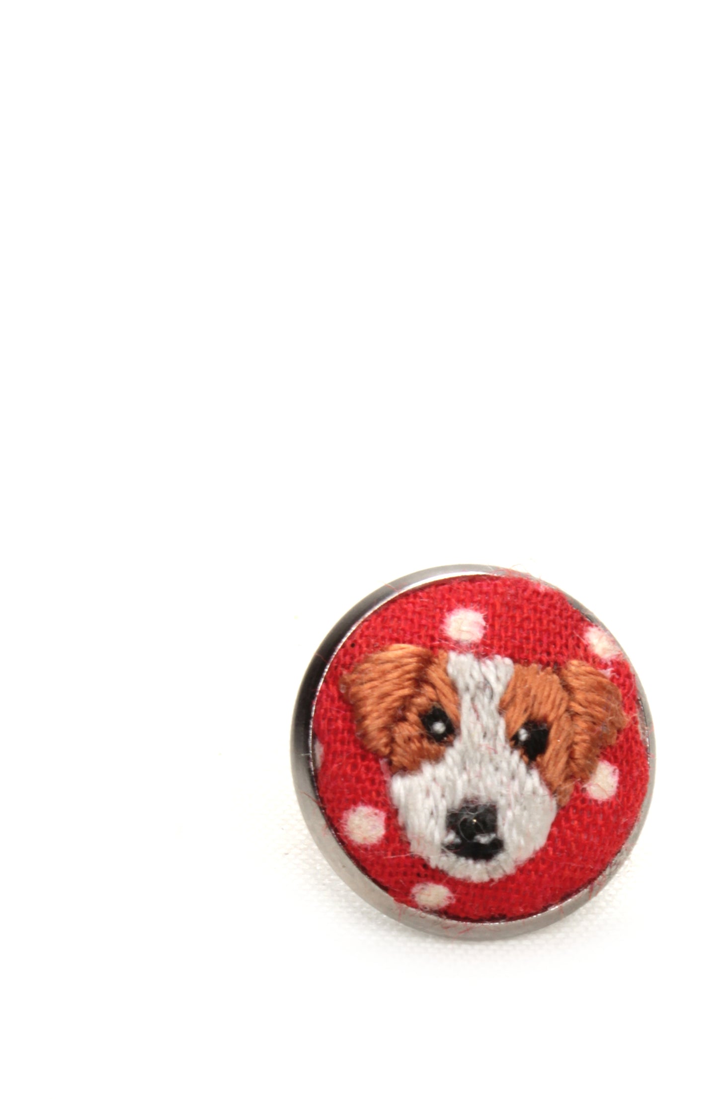 Embroidery Jack Russell Studs Earrings