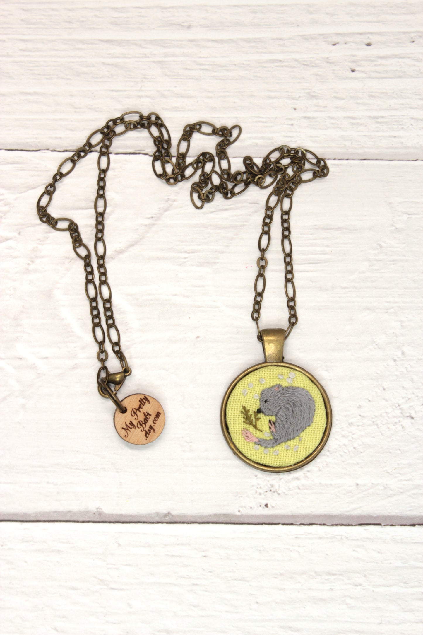 Embroidery Critter Necklace