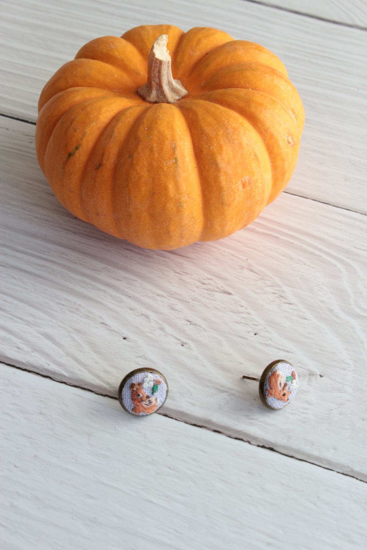 Embroidery Deer Studs Earrings