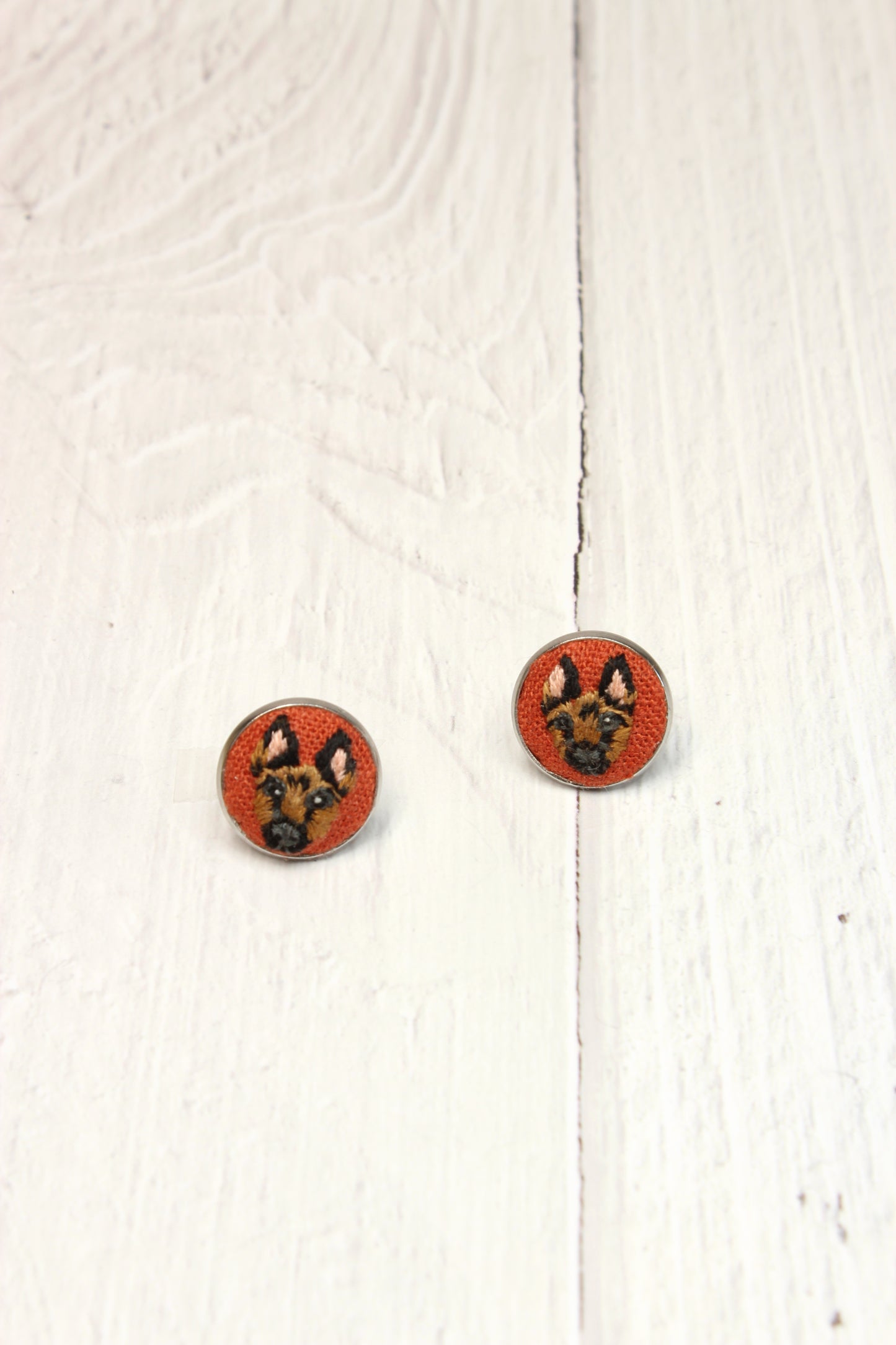 Embroidery German Shepherd Studs #207