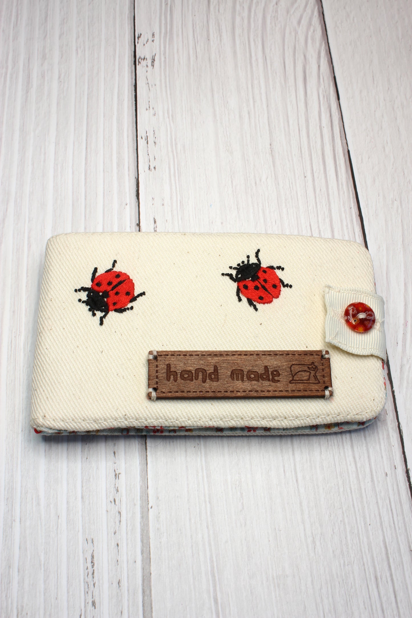 Embroidery Lady Bug Wallet