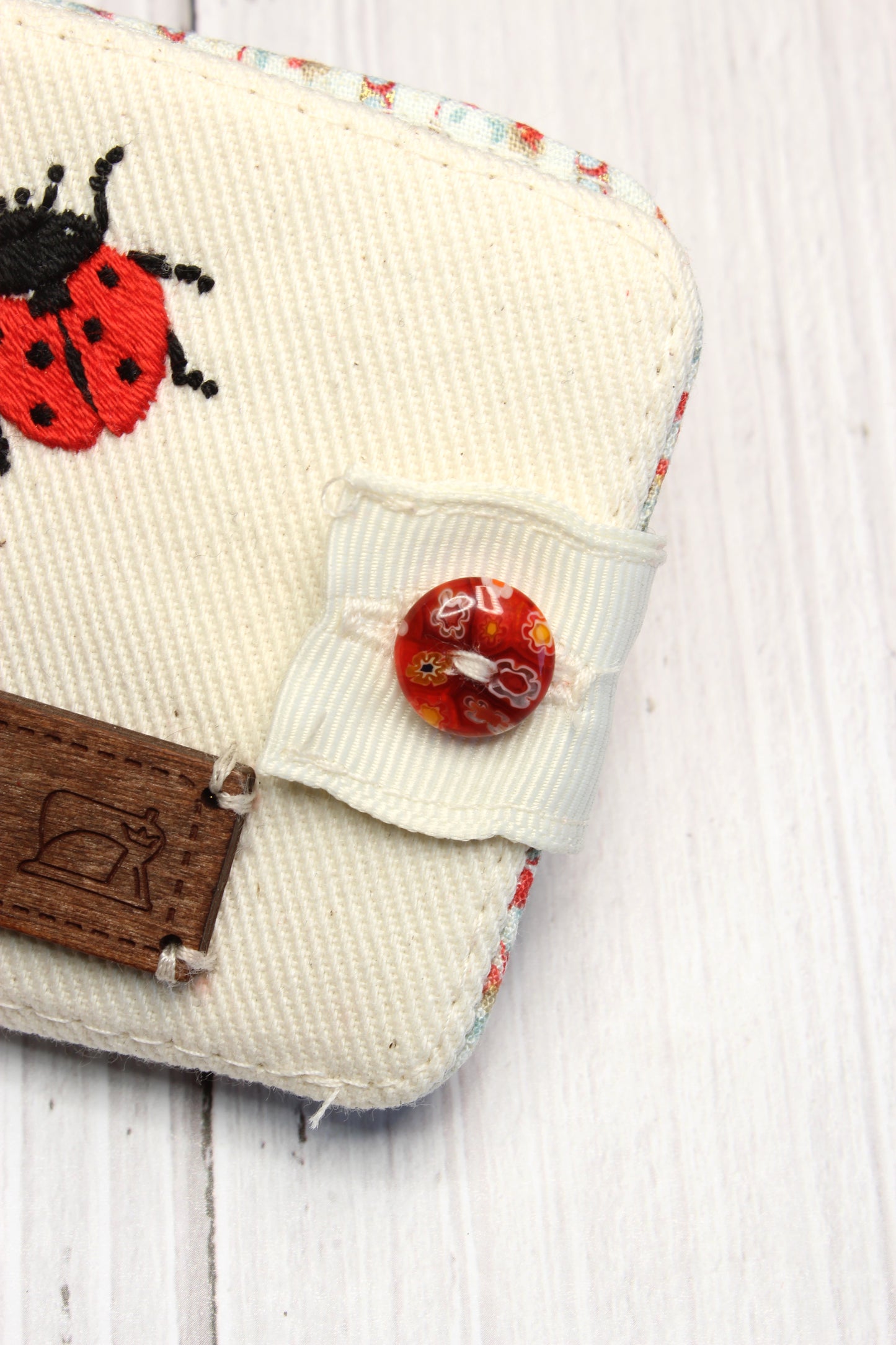 Embroidery Lady Bug Wallet