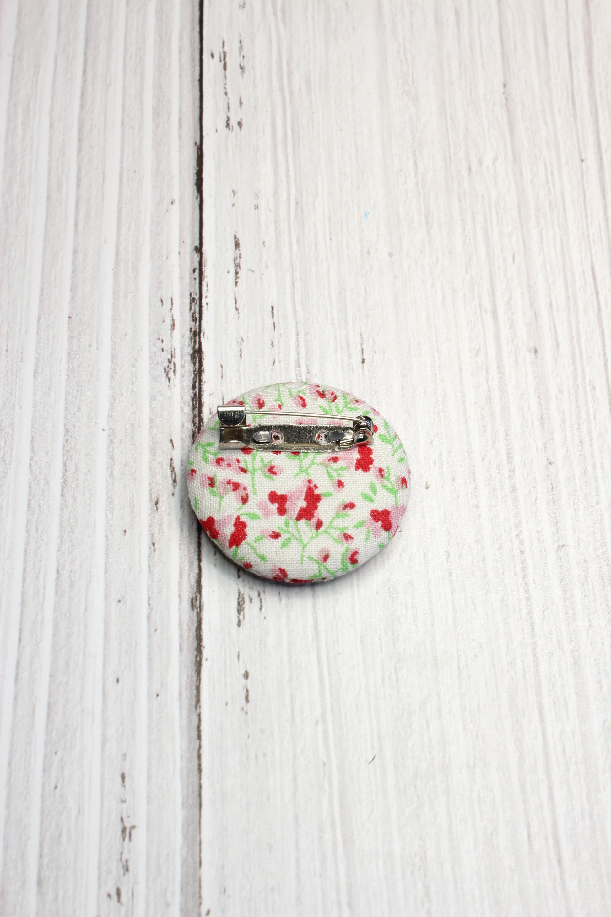 Embroidery Blue Pansies Brooch