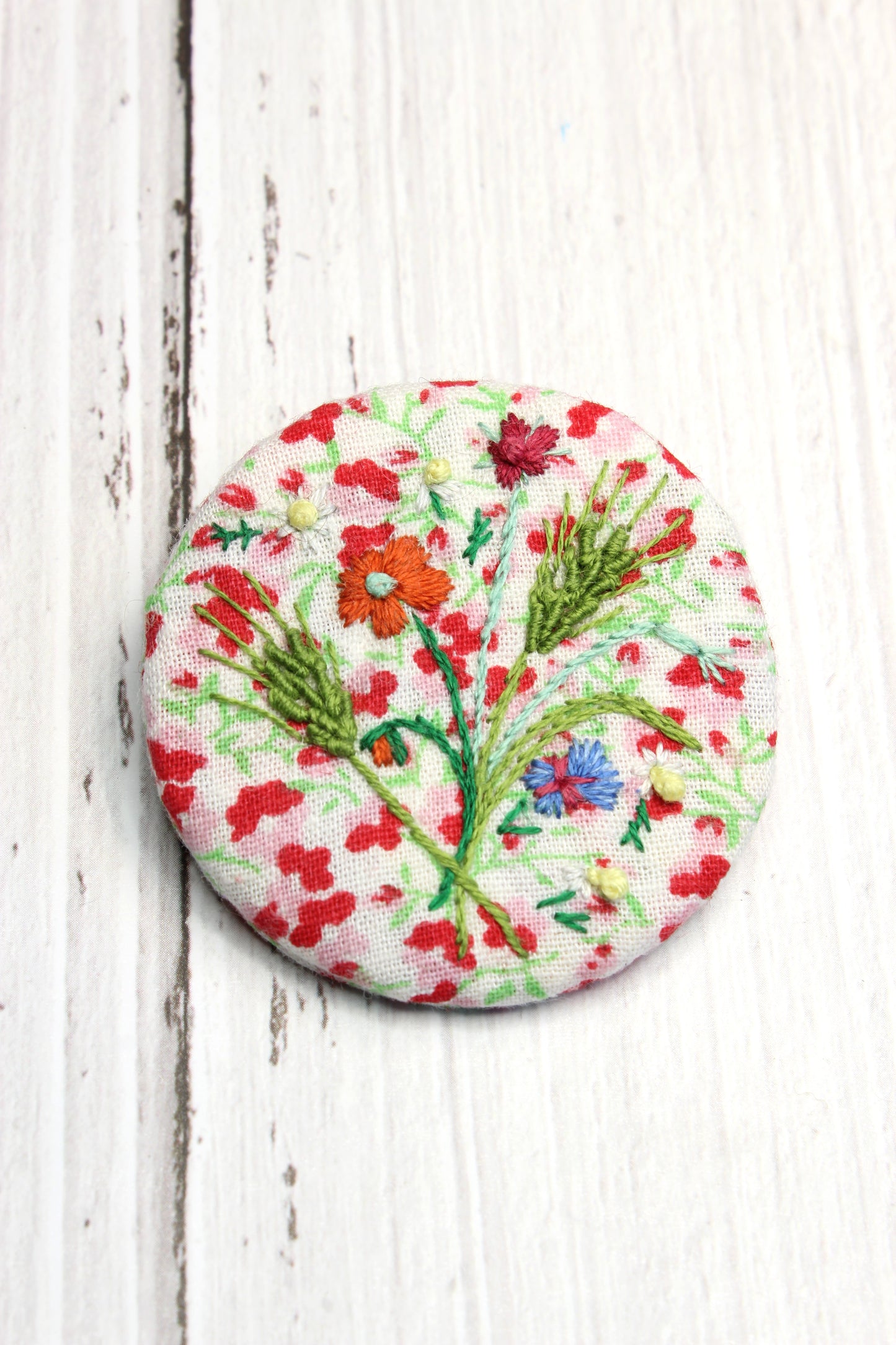 Embroidery Wild Flowers Brooch