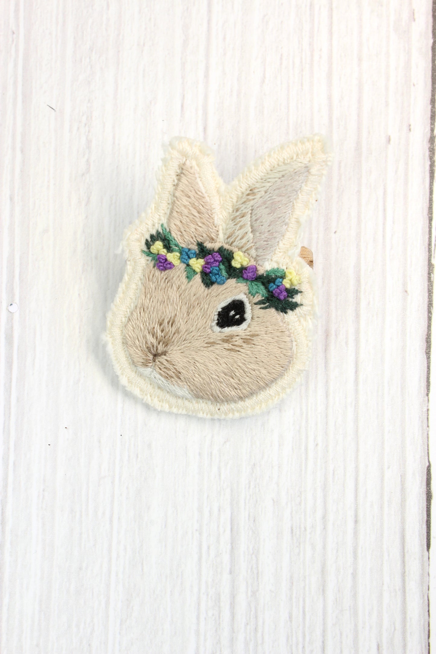 Embroidery Bunny Brooch