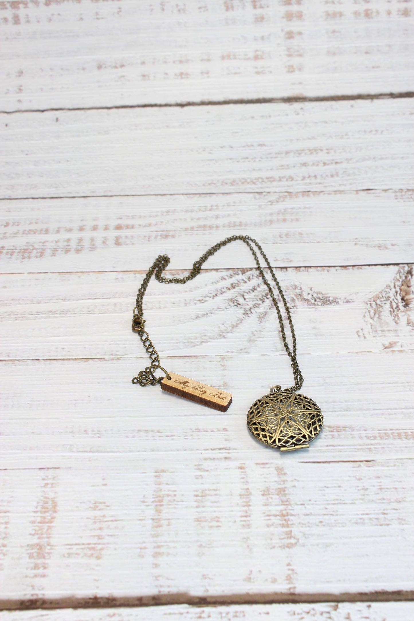 Embroidery Bunny Locket Necklace