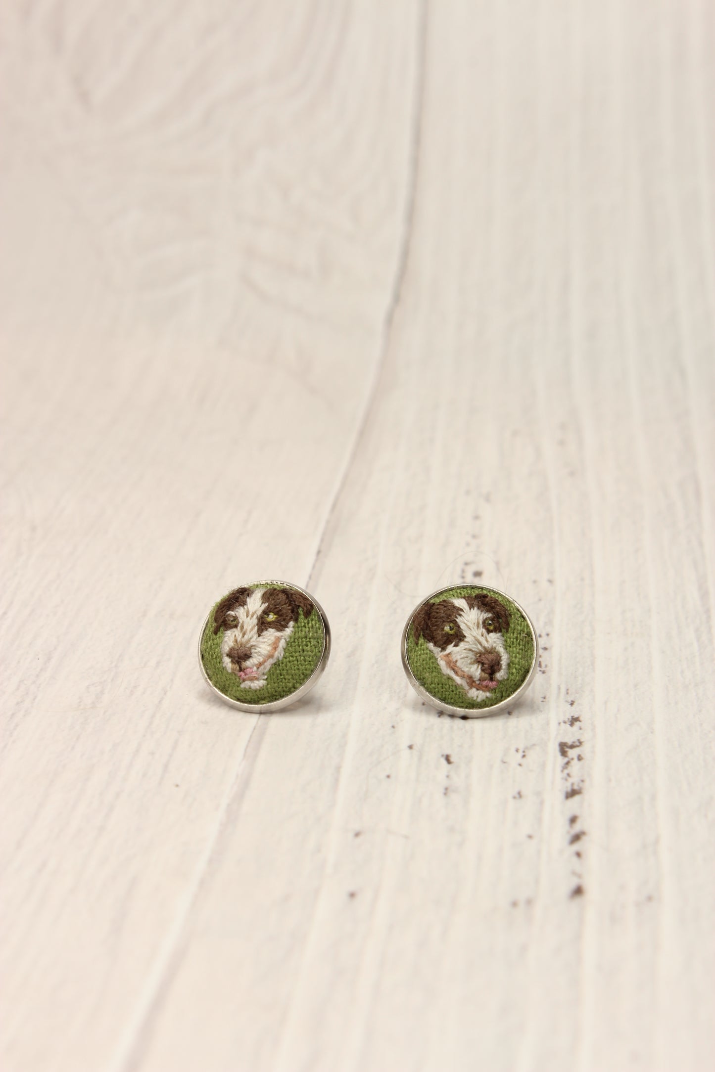 Embroidery Custom Pet Portrait | Earrings