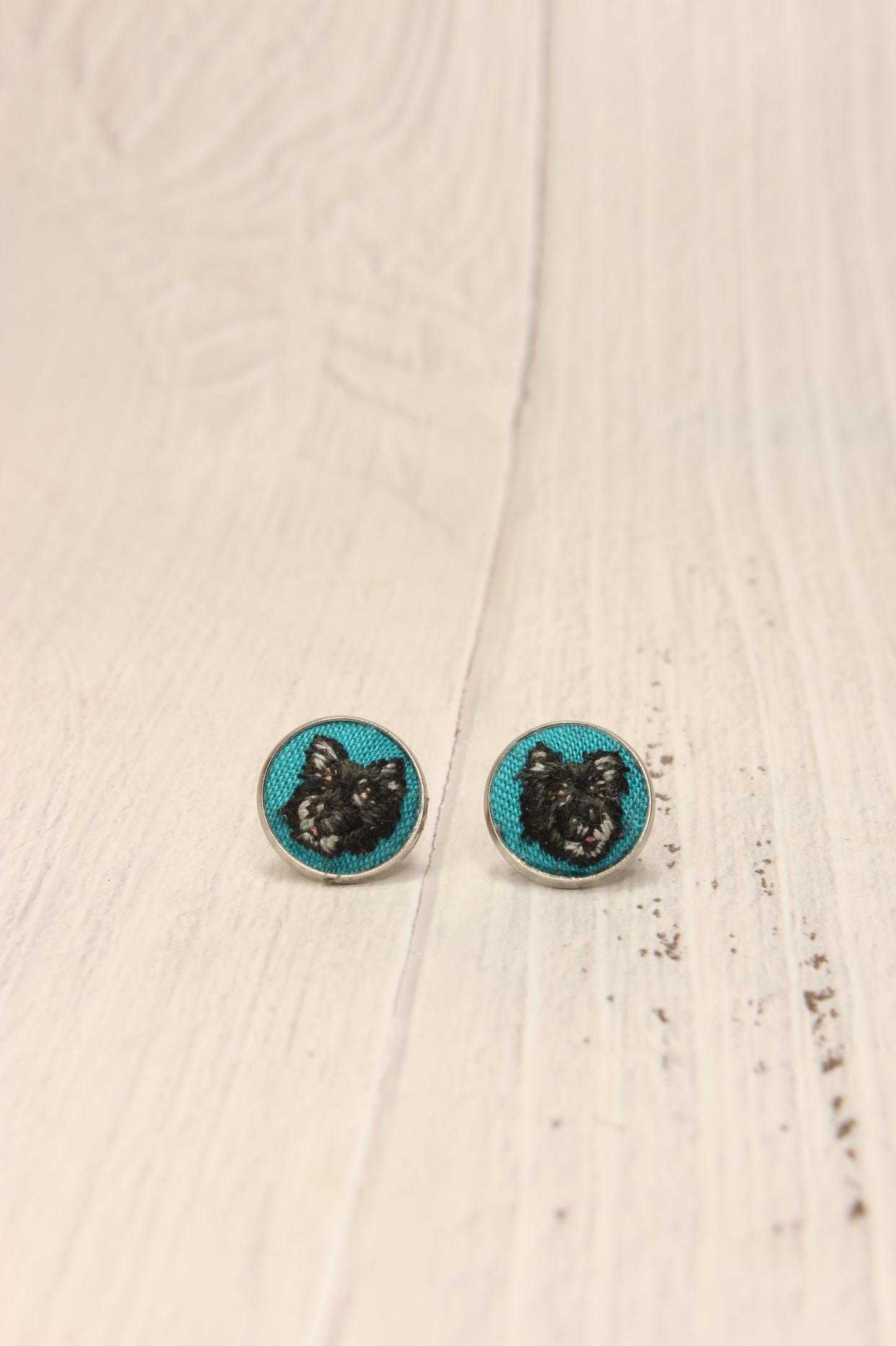 Embroidery Custom Pet Portrait | Earrings