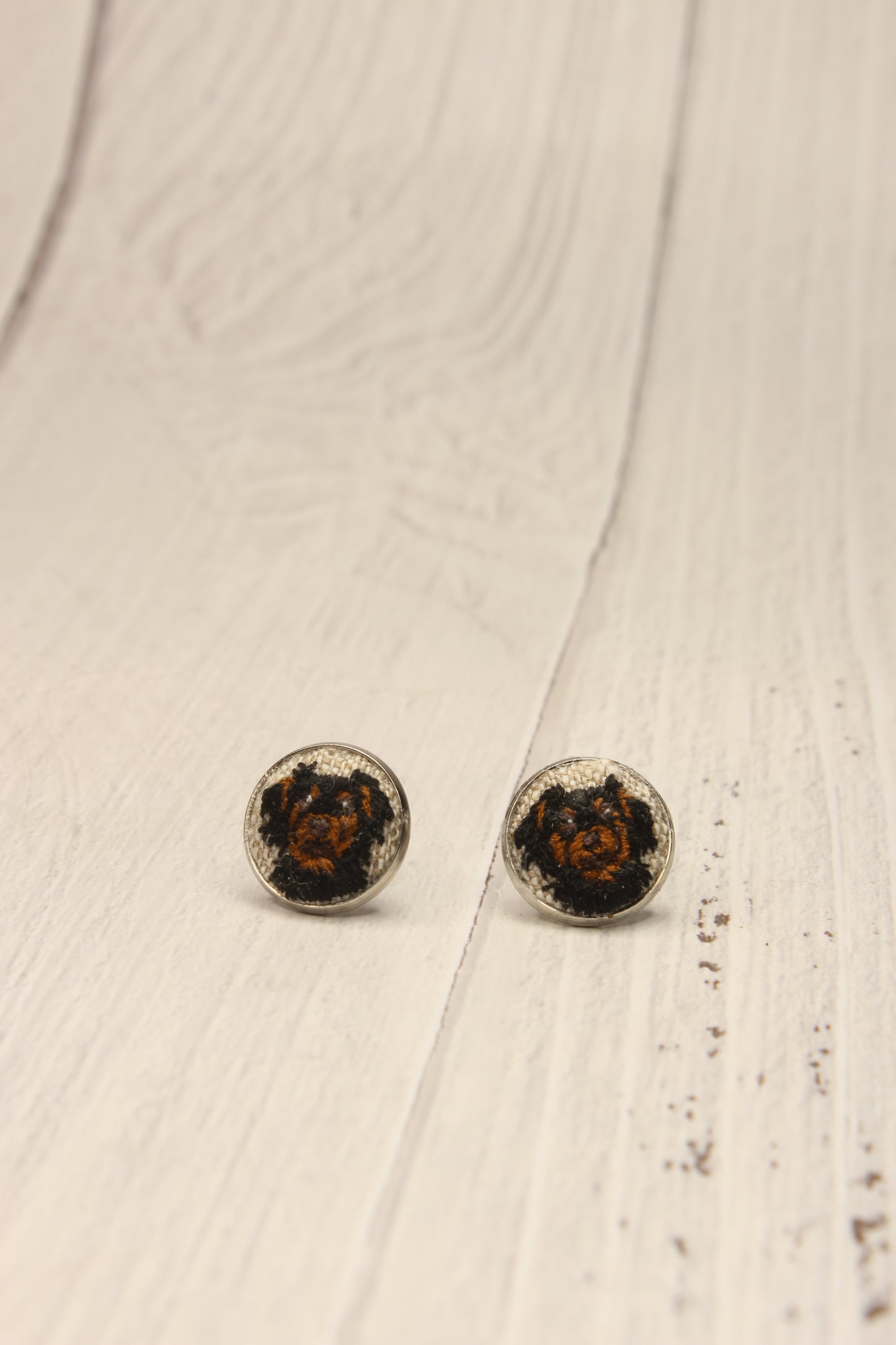Embroidery Custom Pet Portrait | Earrings