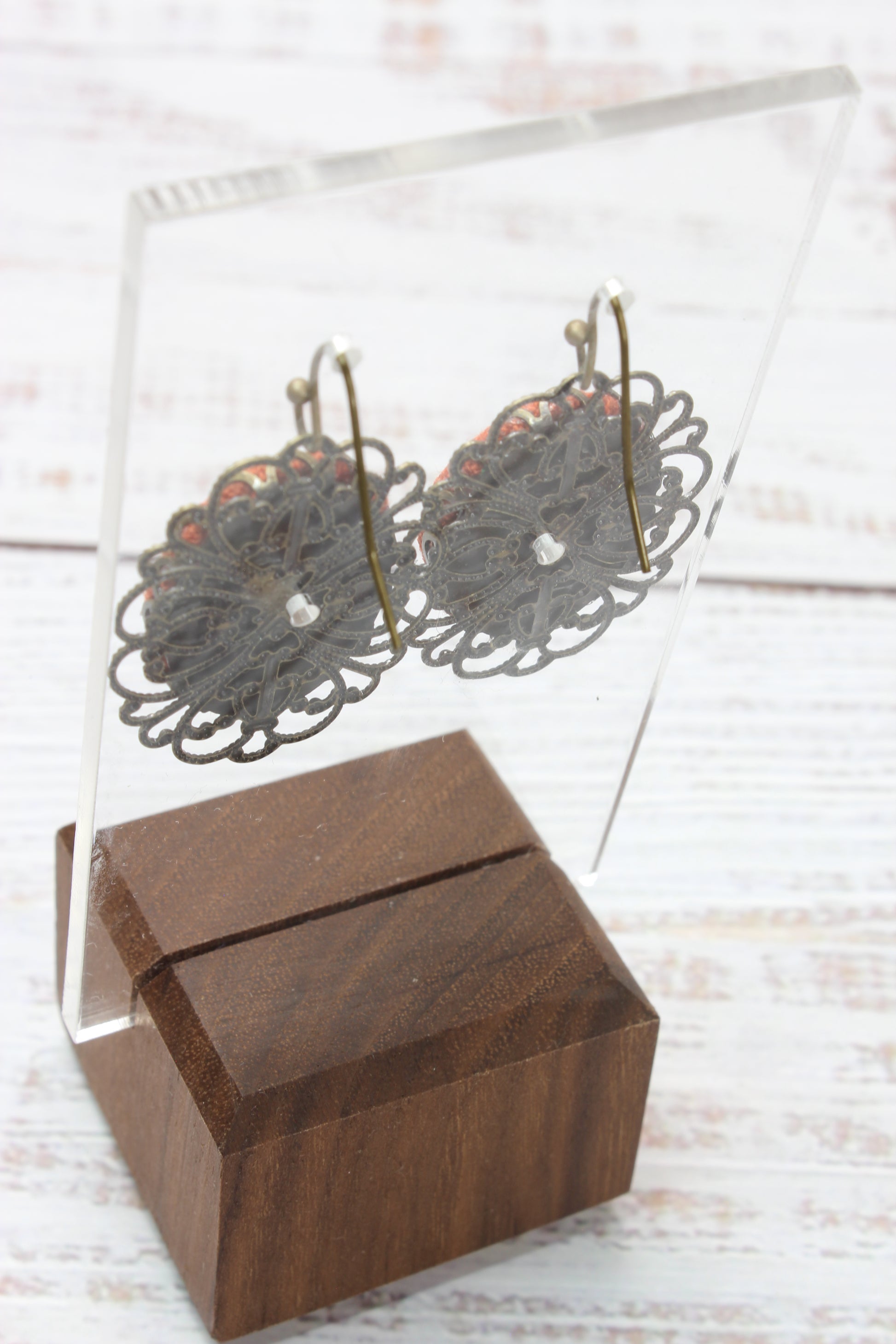 Embroidery Dandelion Wire Filigree Earrings