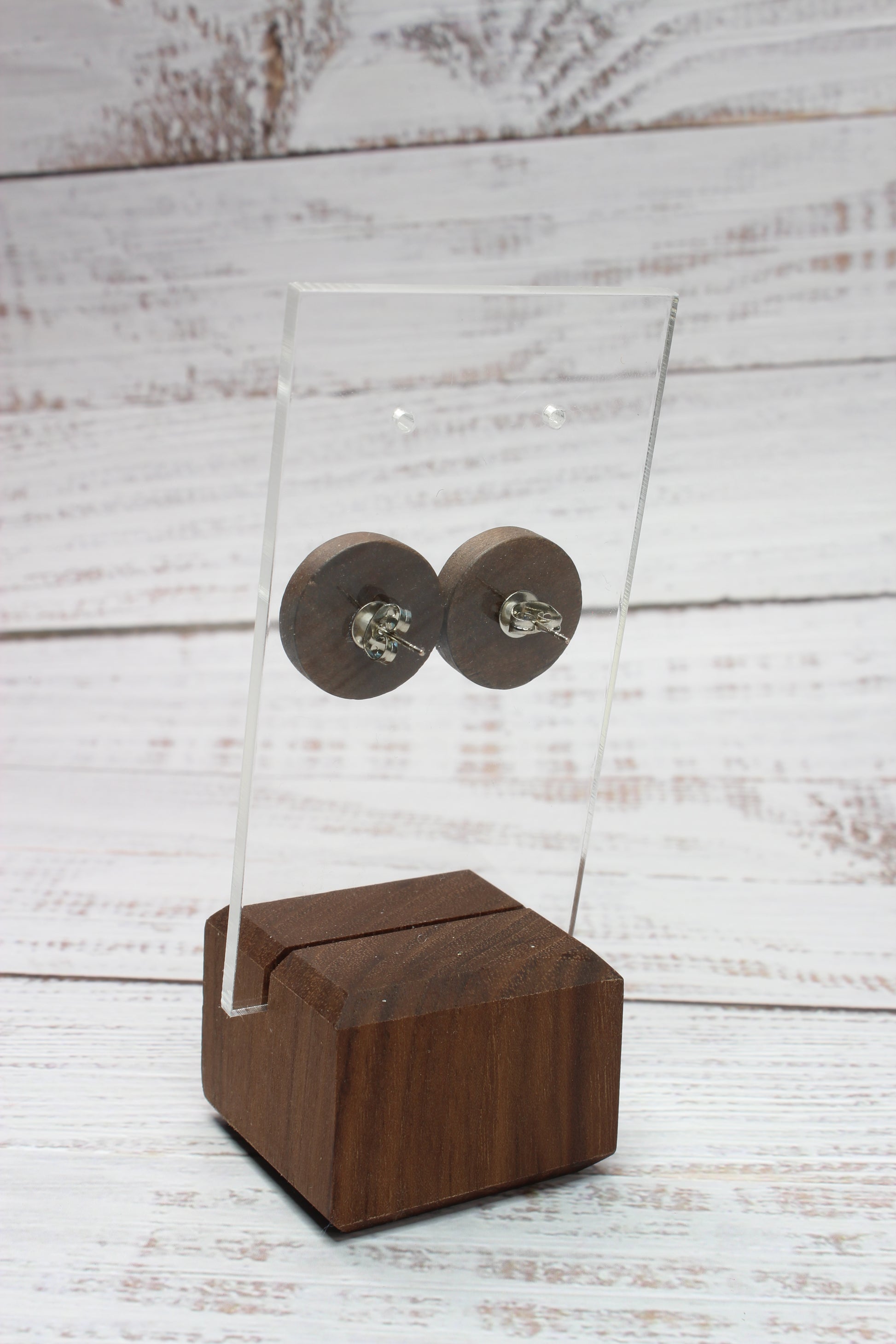 Embroidery Green Flower Studs Earrings