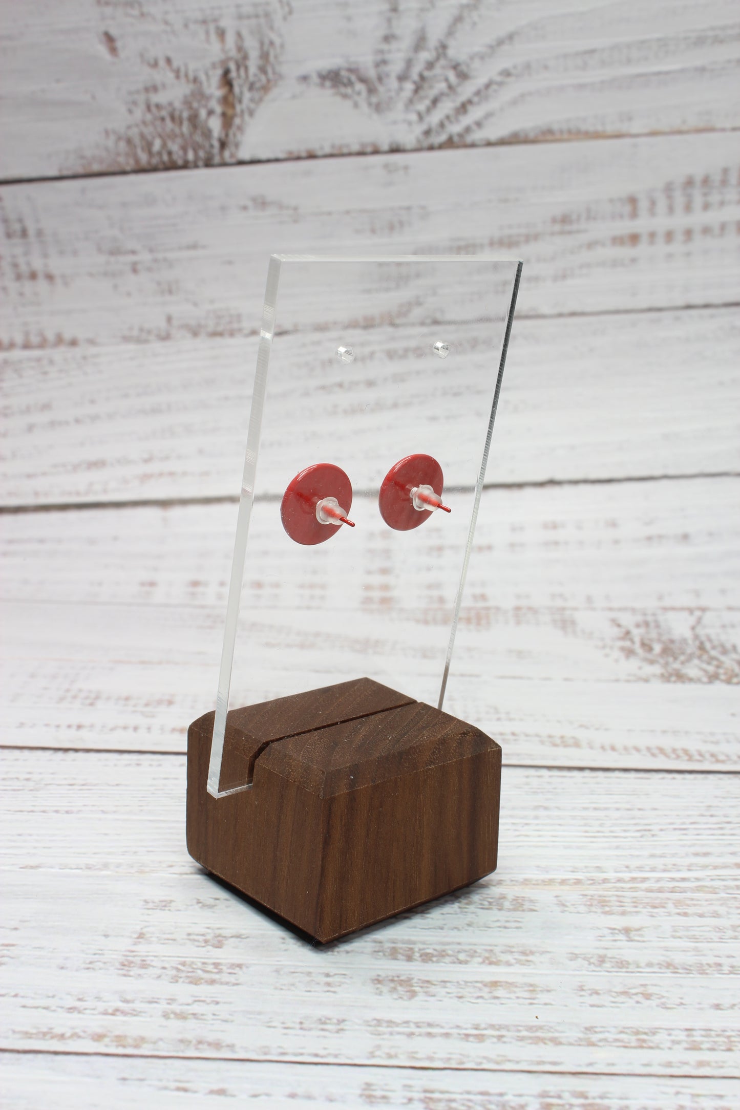 Embroidery Strawberry Red Studs