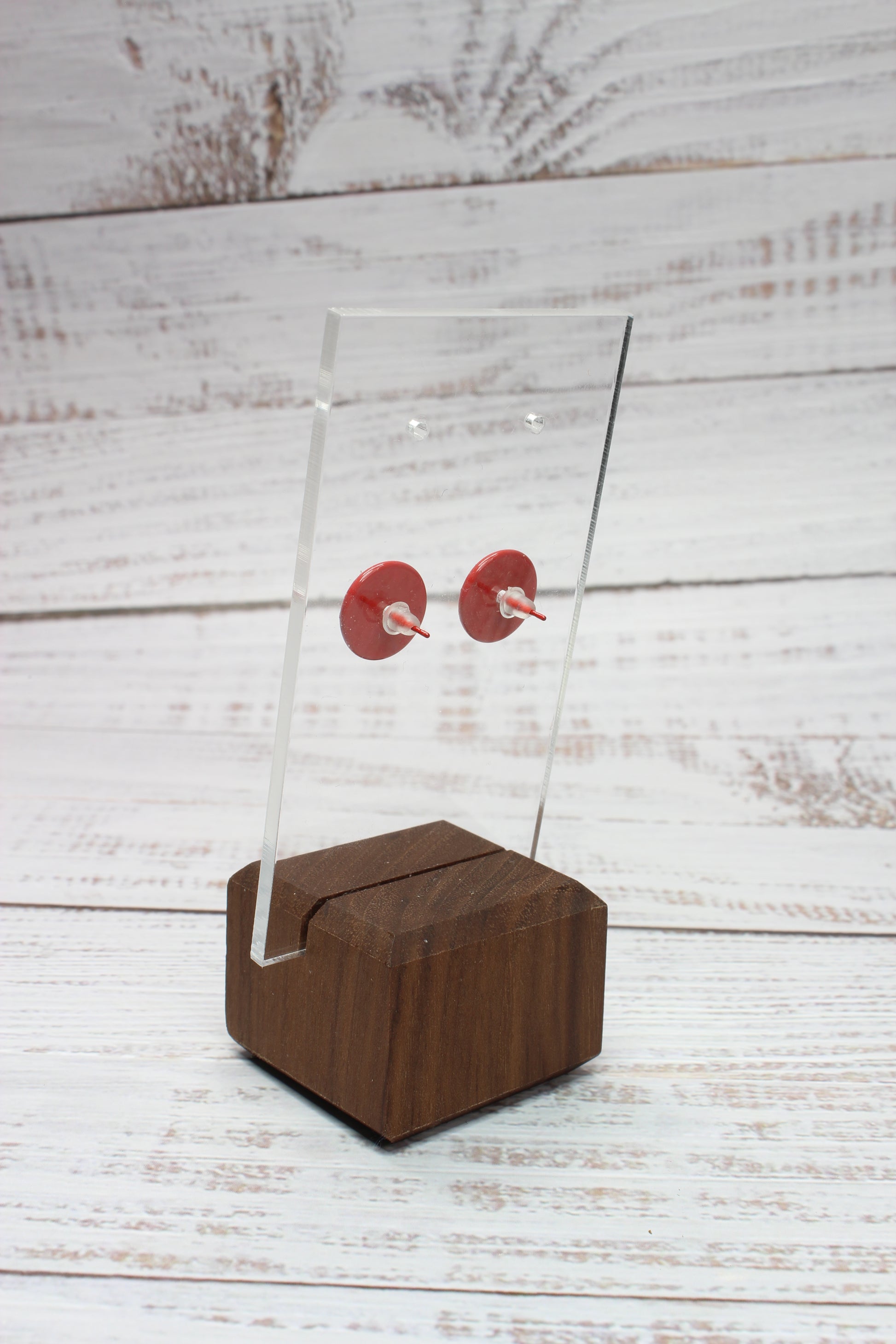 Embroidery Strawberry Red Studs