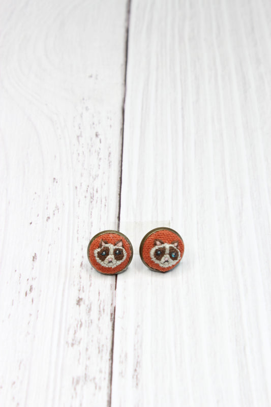 Birman Cat Embroidery Studs