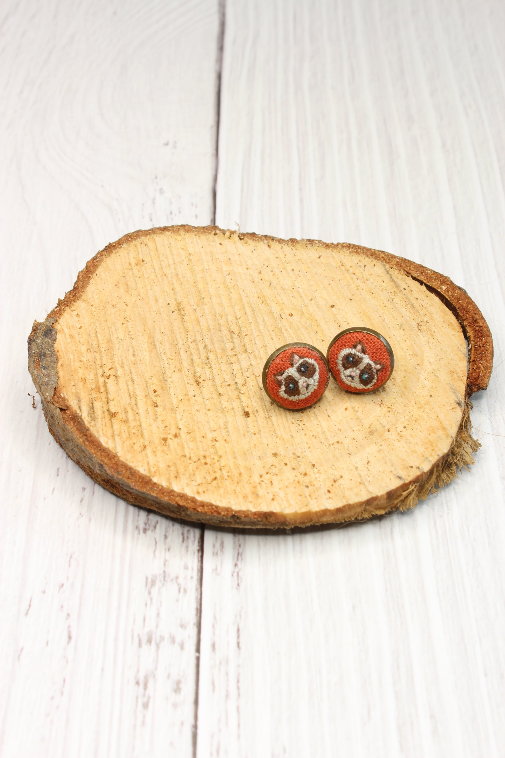Birman Cat Embroidery Studs