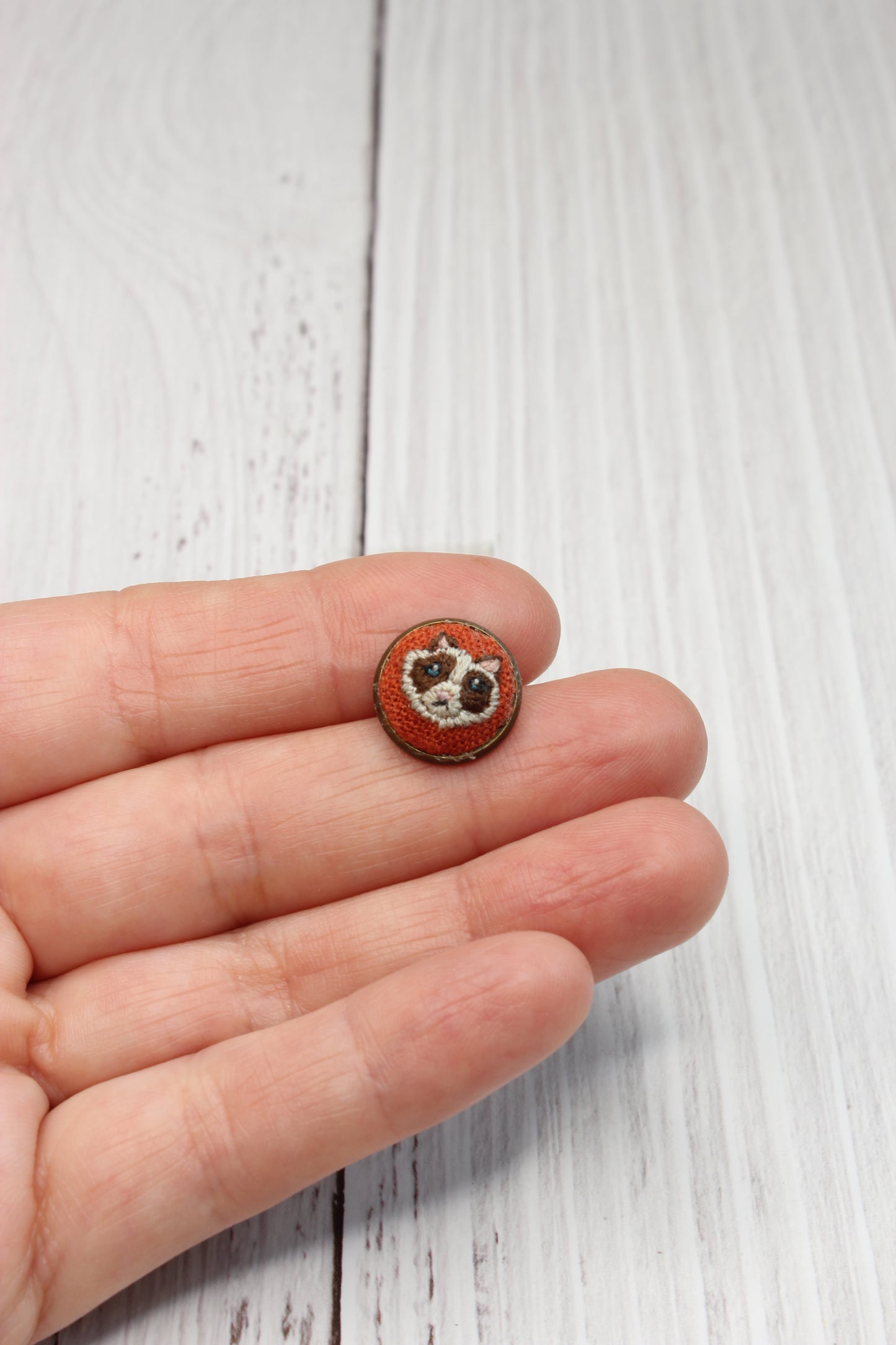 Birman Cat Embroidery Studs