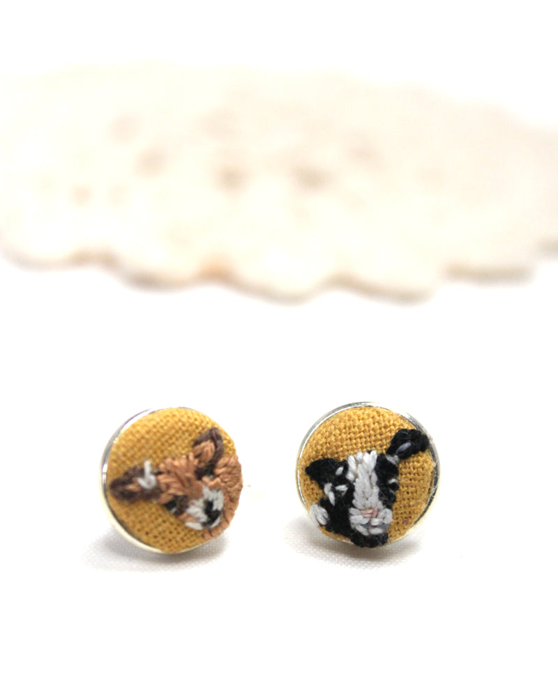 My Pretty Babi Embroidery Chester & Potato Earrings Rancho Relaxo