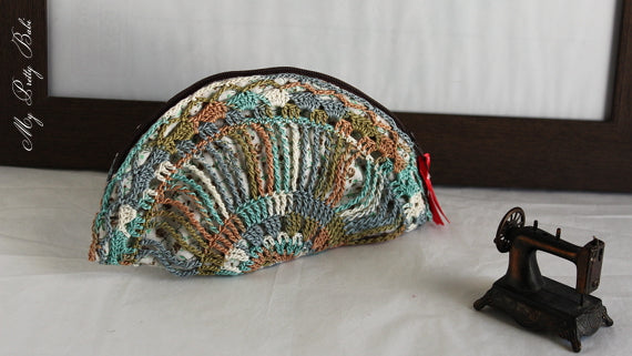 My Pretty Babi Half Moon Crochet Clutch Multi
