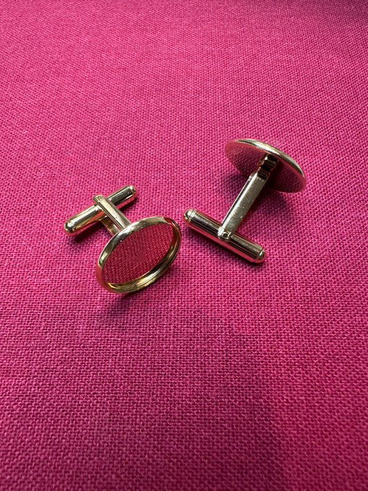 Reserved Listing for Caroline Kitzmiller | Embroidery Custom Pet Portrait | Gold Cufflinks