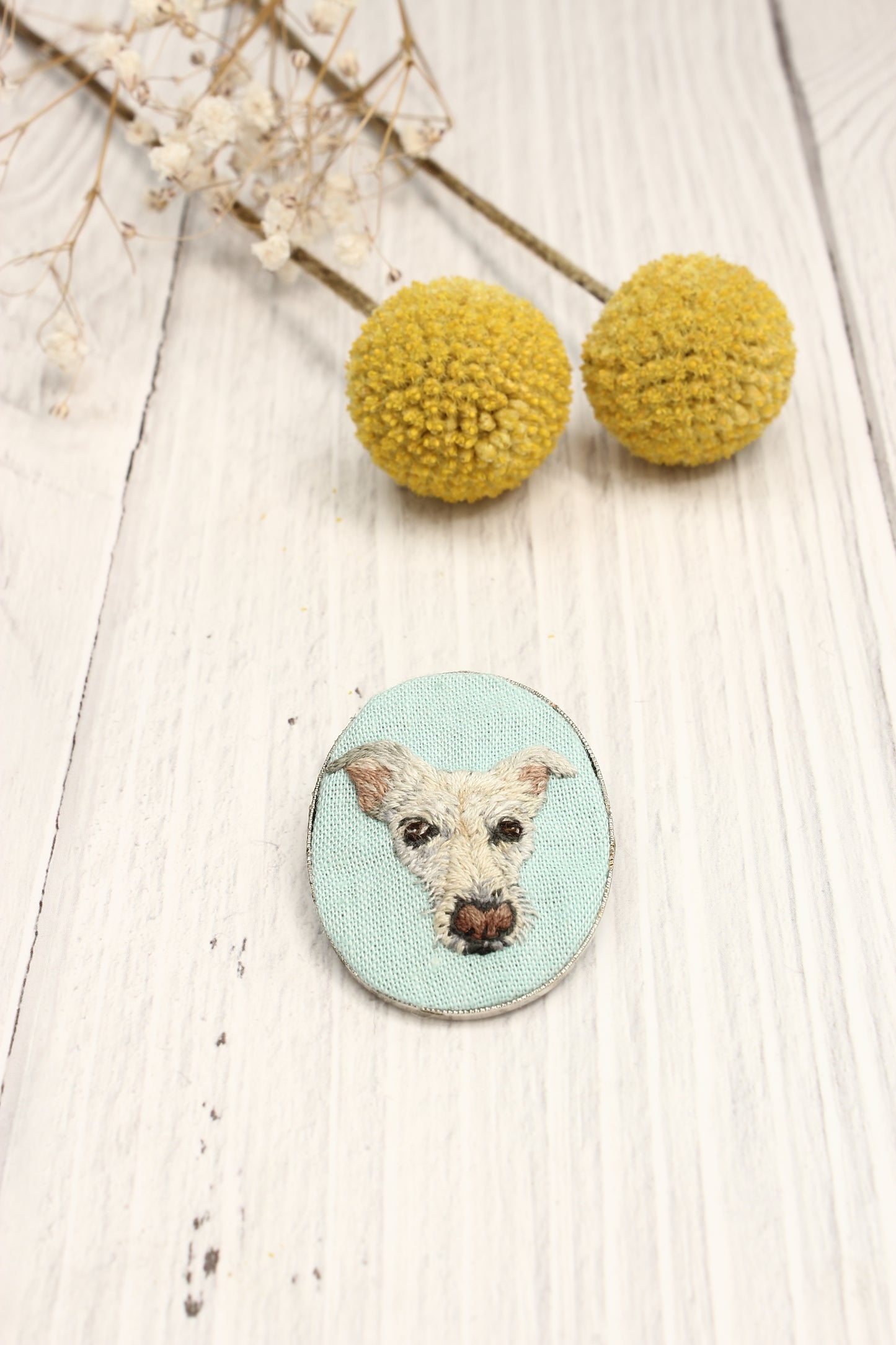 Embroidery Brooch - Dog