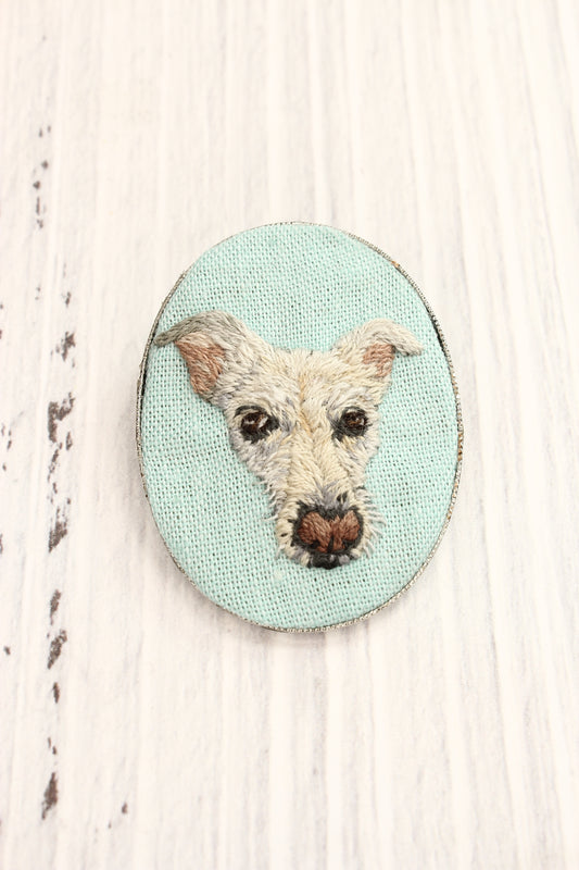 Embroidery Brooch - Dog