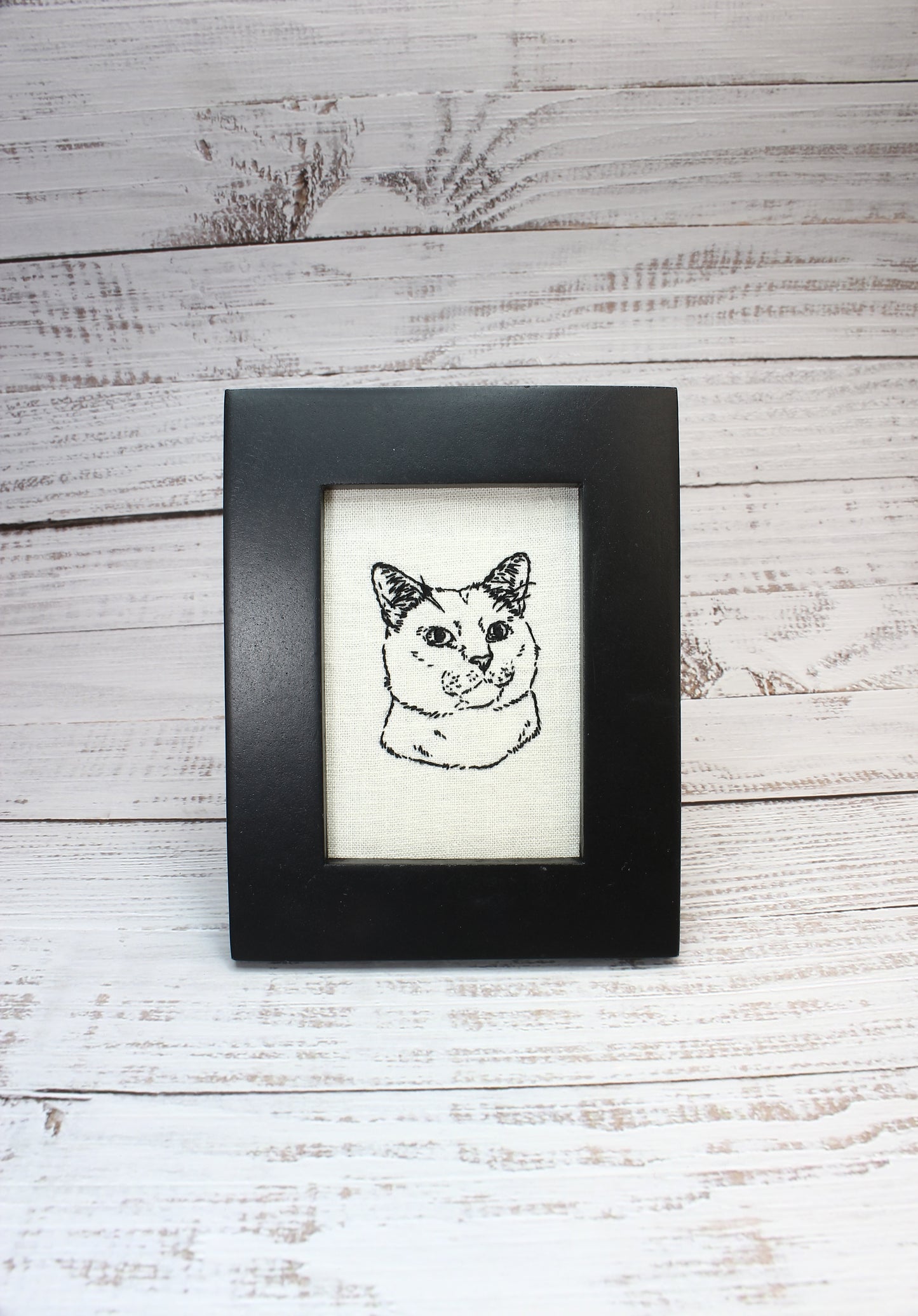 Embroidery Framed Cat #2