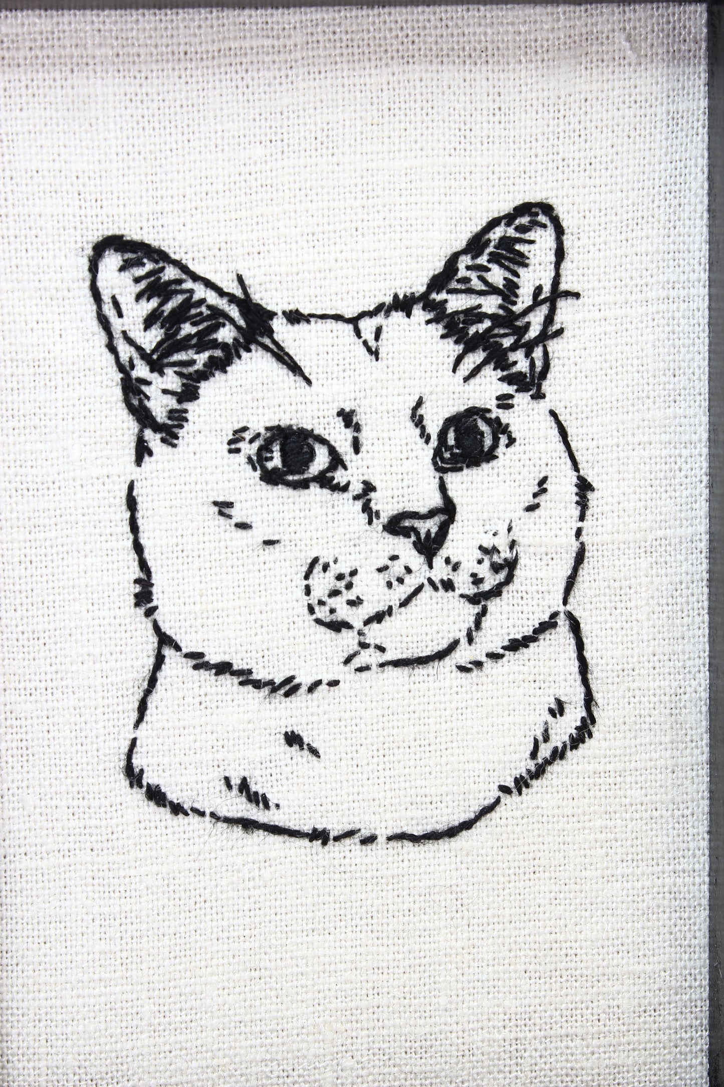 Embroidery Framed Cat #2