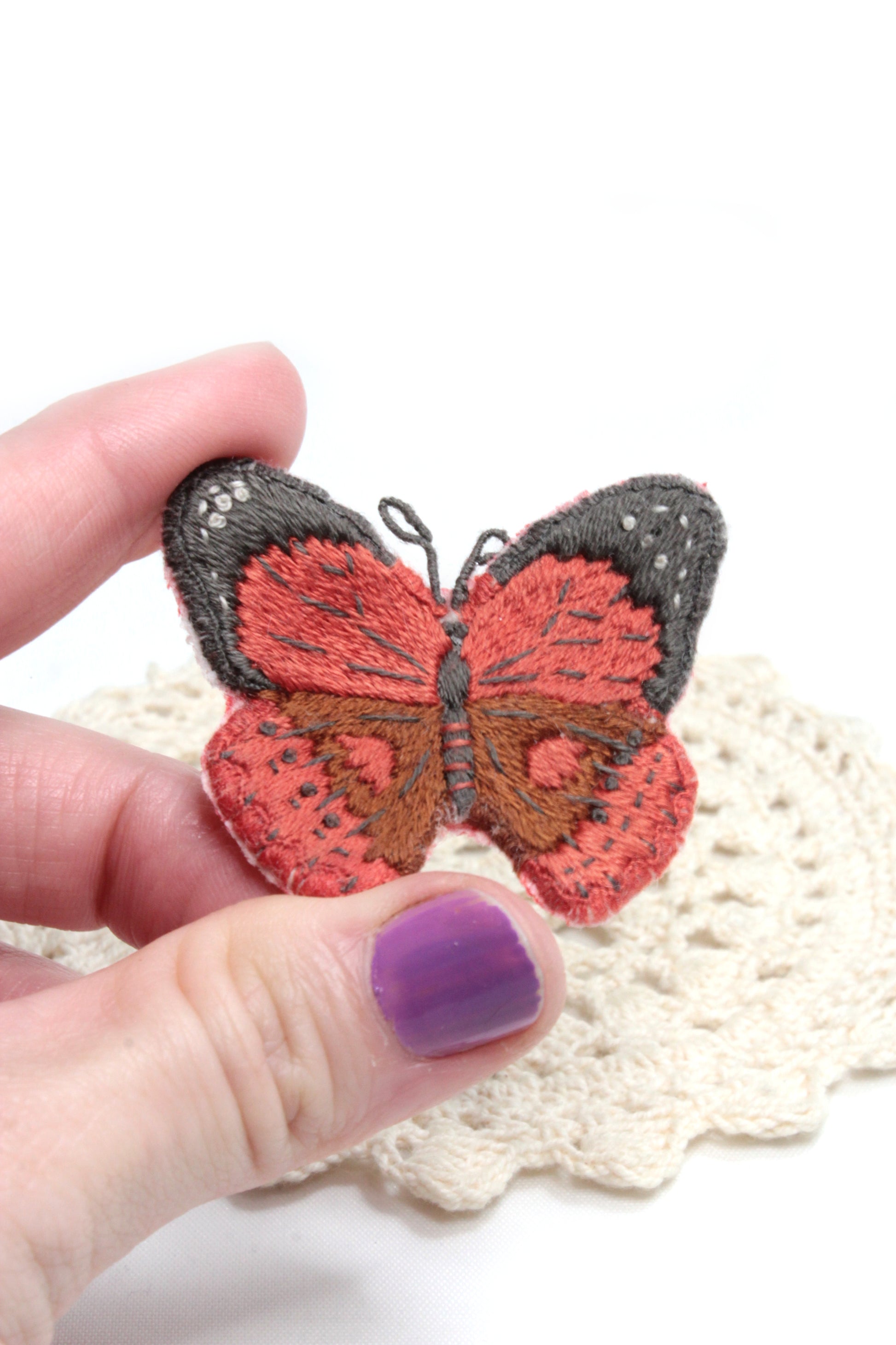 Embroidery Butterfly Brooch