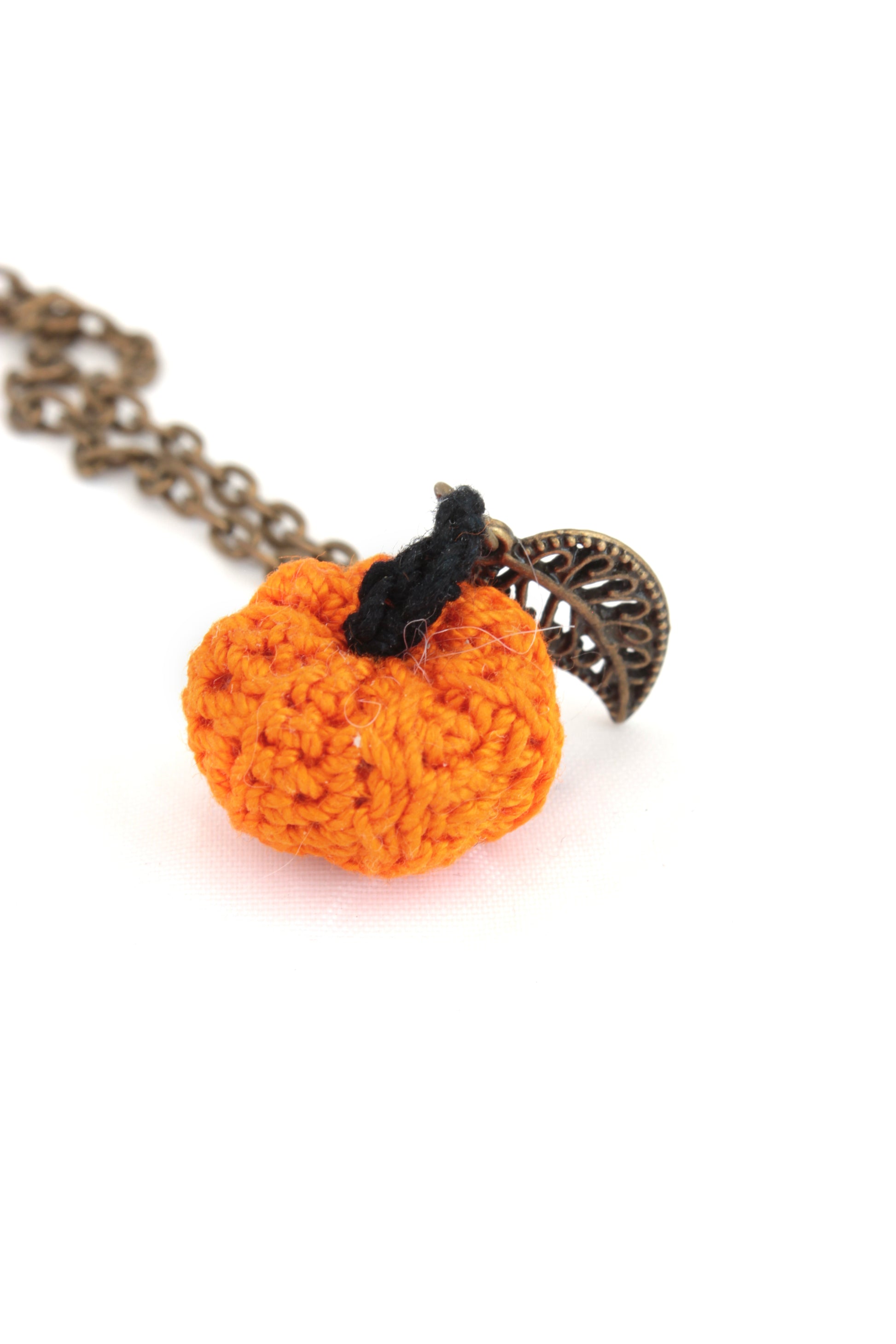 Crochet Pumpkin Necklaces
