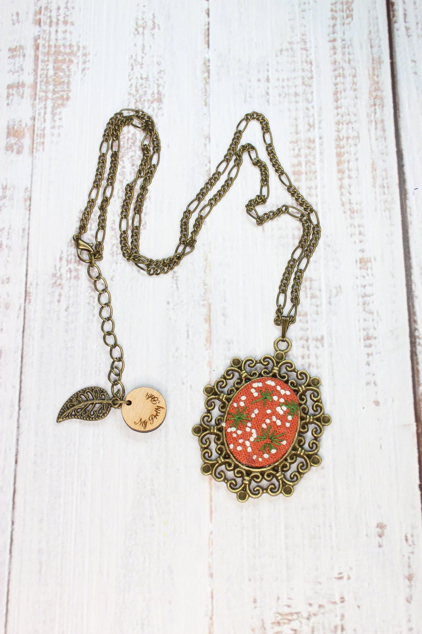 Embroidery Dandelion Necklace