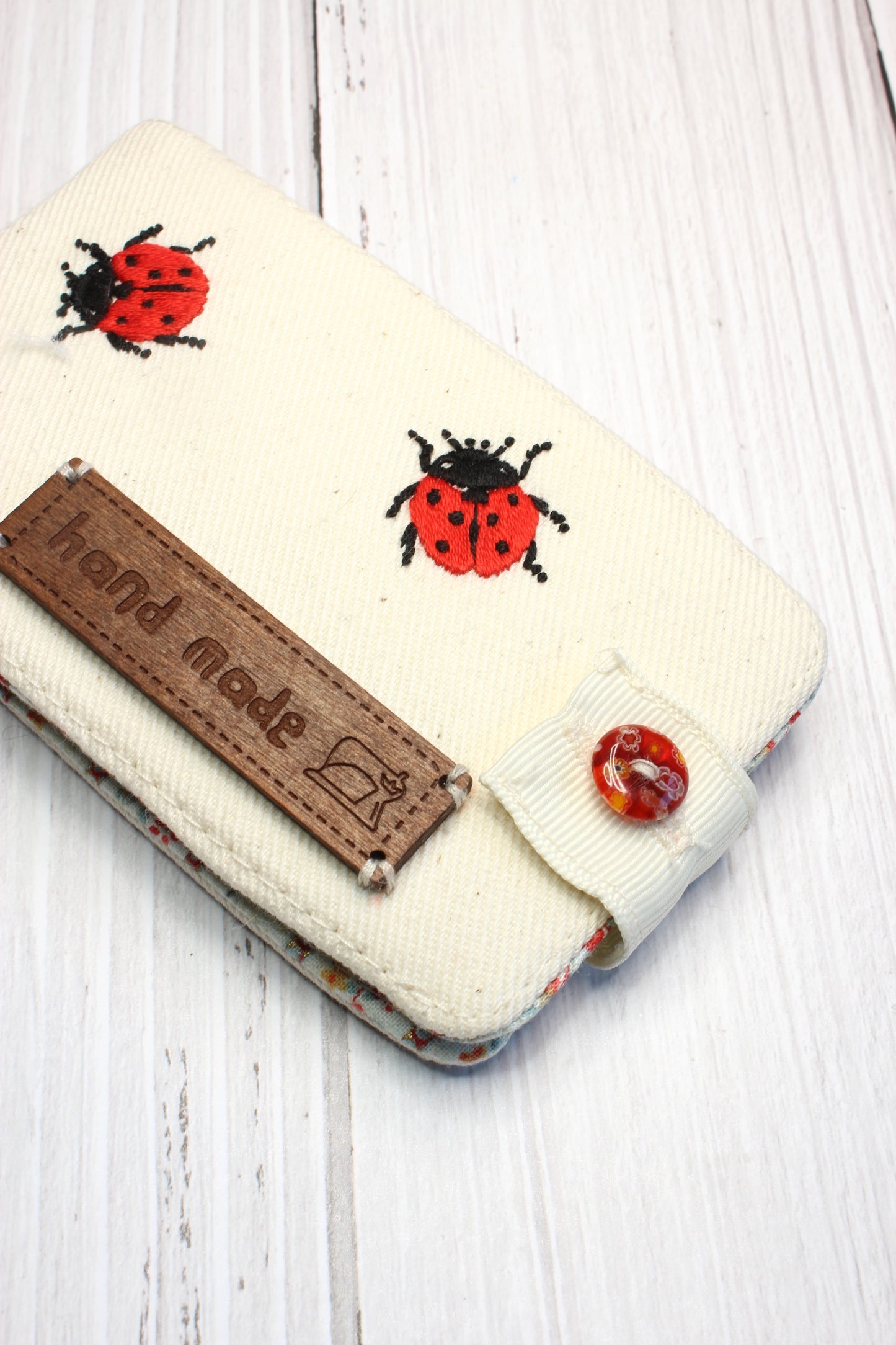 Embroidery Lady Bug Wallet