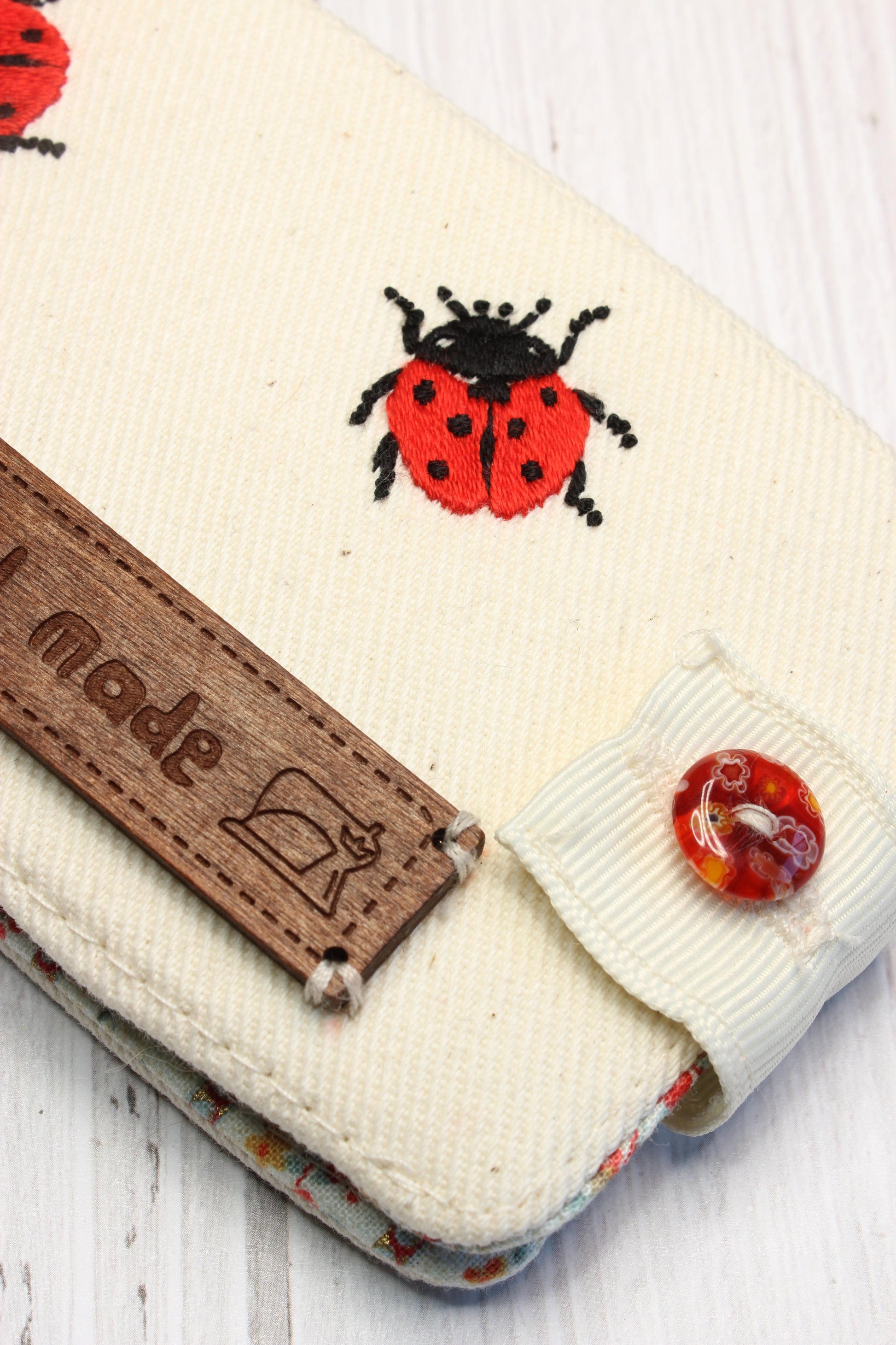 Embroidery Lady Bug Wallet