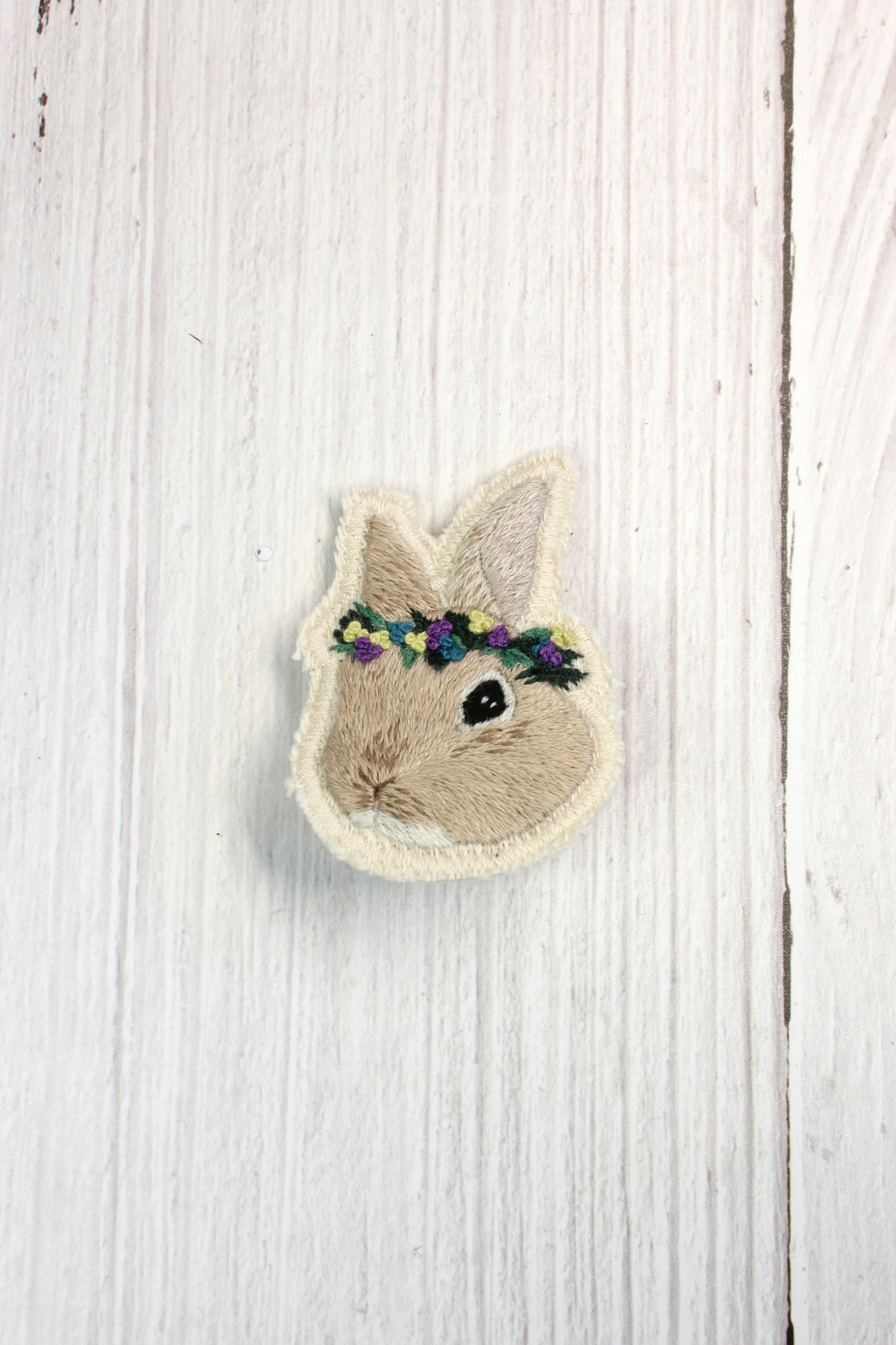 Embroidery Bunny Brooch